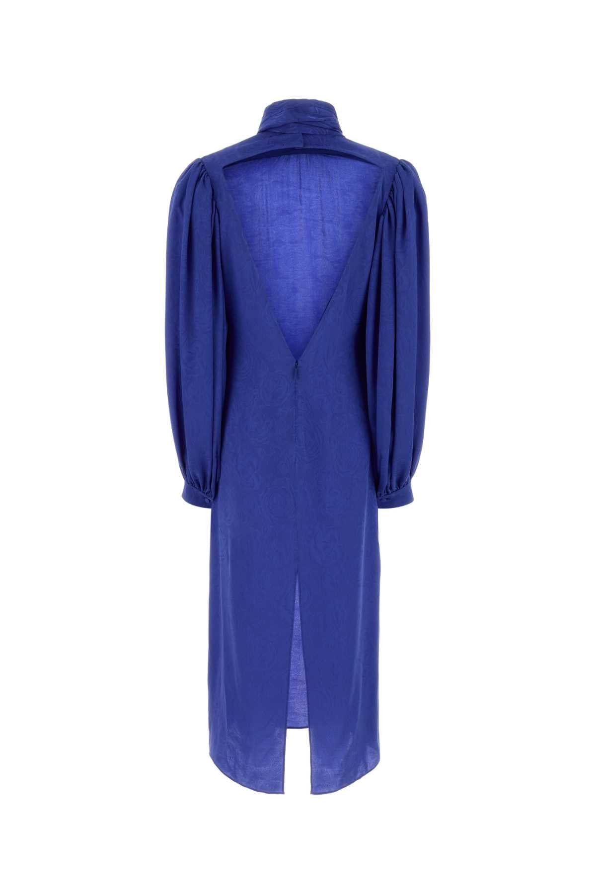 Gucci Women Blue Silk Dress GUCCI