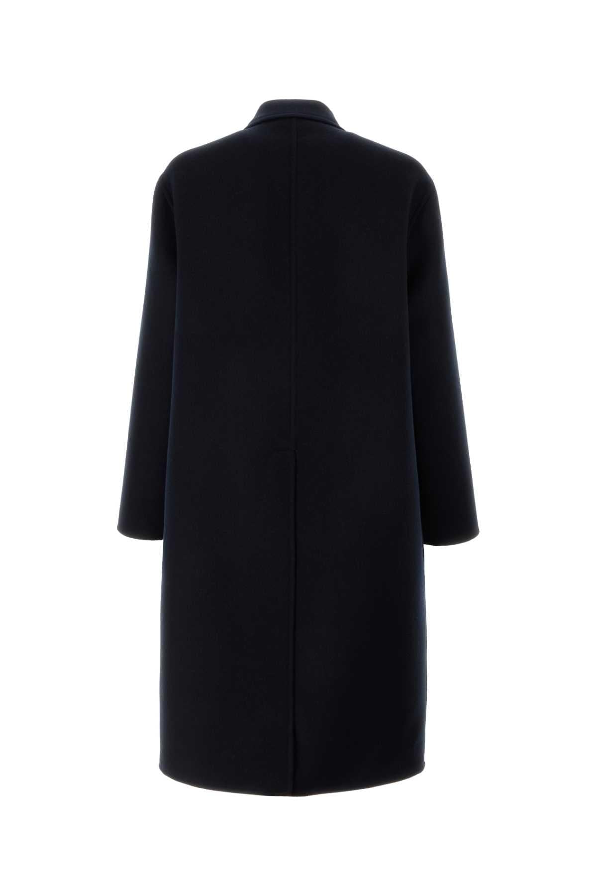 Gucci Men Navy Blue Wool Blend Coat GUCCI