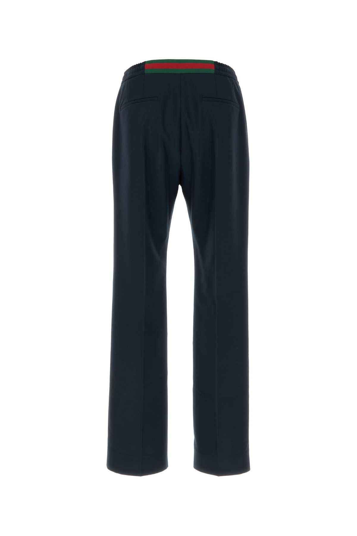 Gucci Men Navy Blue Tech Panama Pant GUCCI