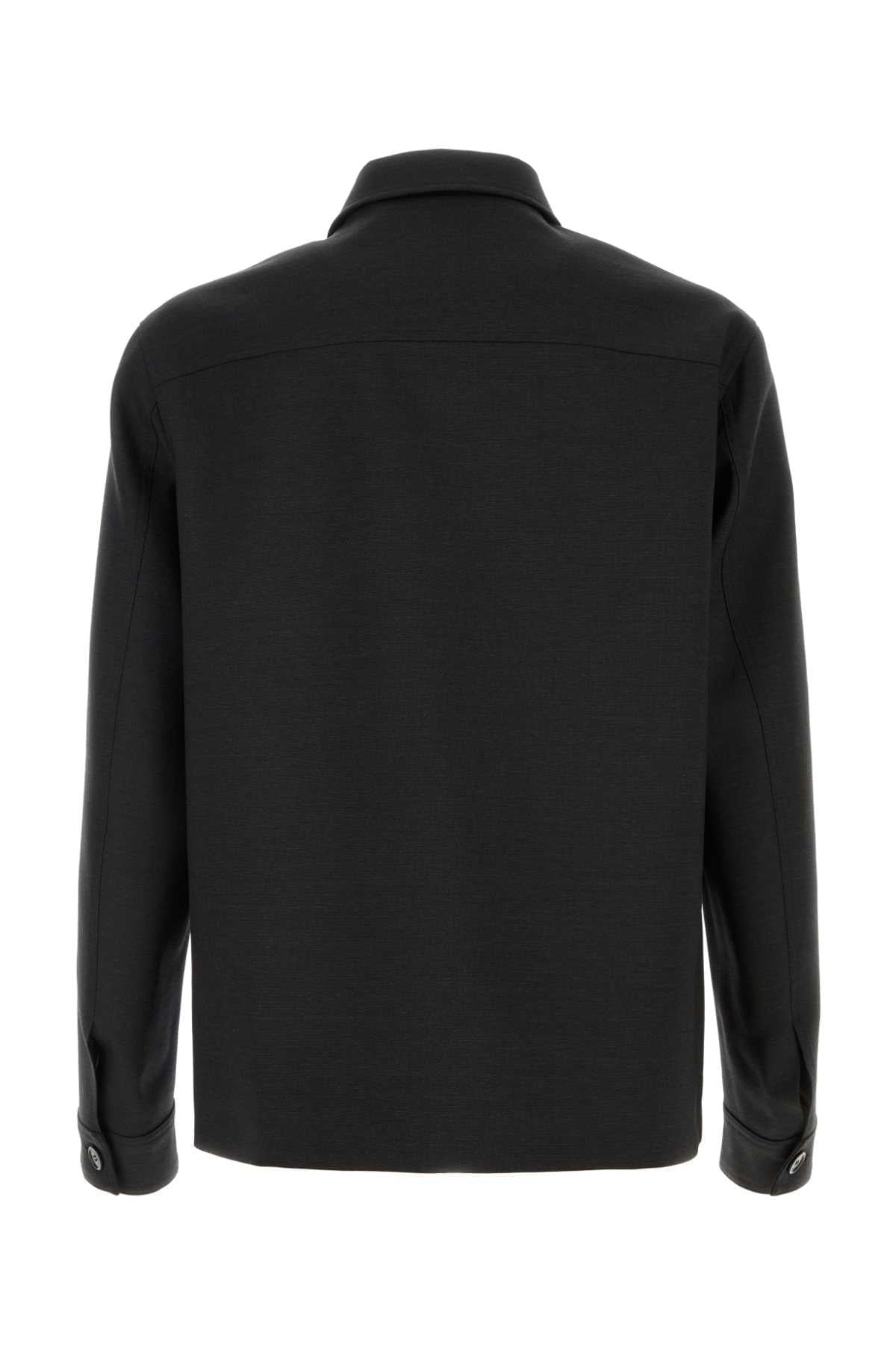 Gucci Men Charcoal Wool Jacket GUCCI