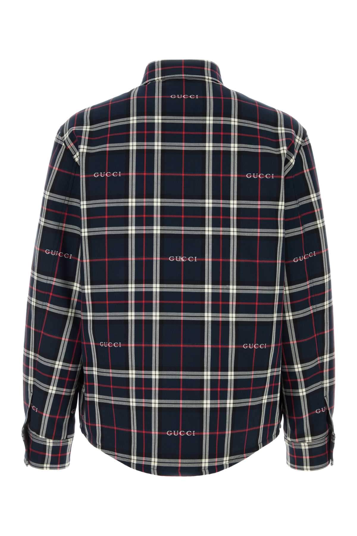 Gucci Men Embroidered Cotton Shirt GUCCI