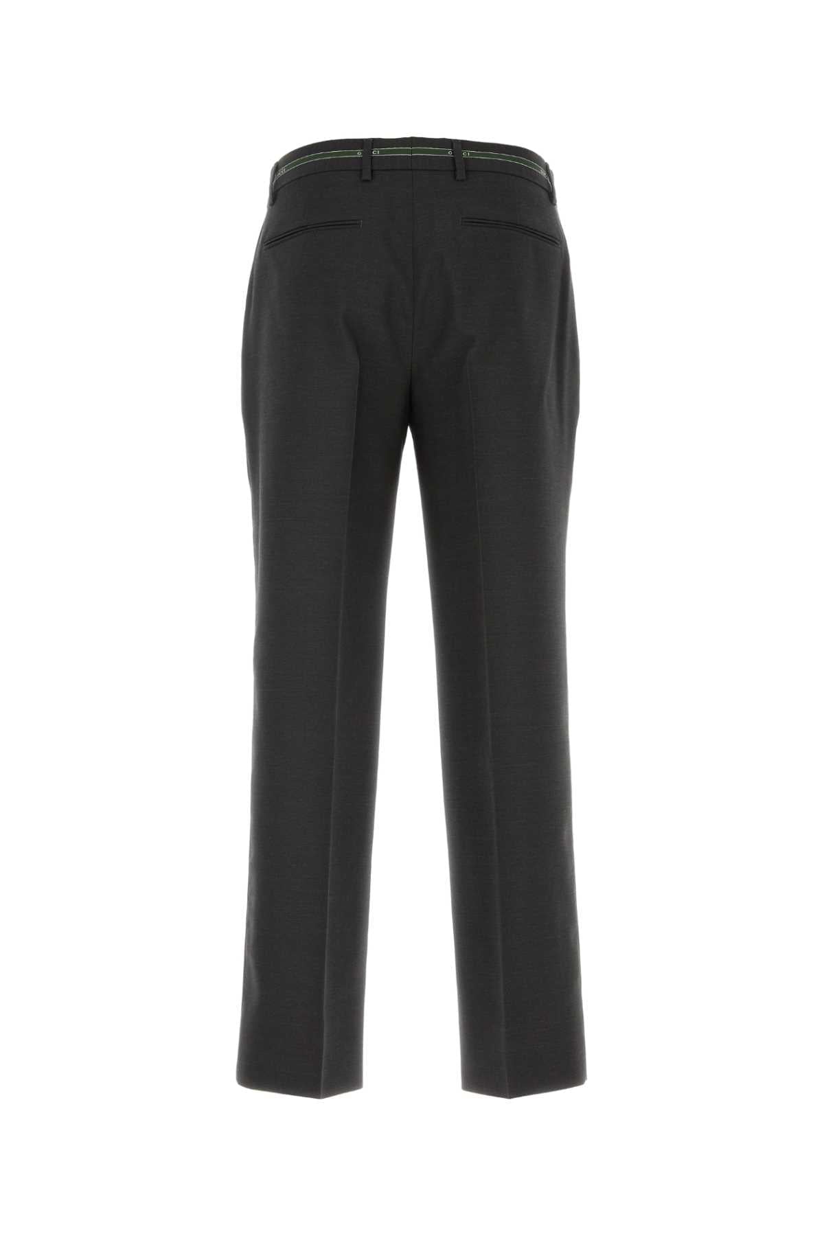 Gucci Men Charcoal Wool Pant