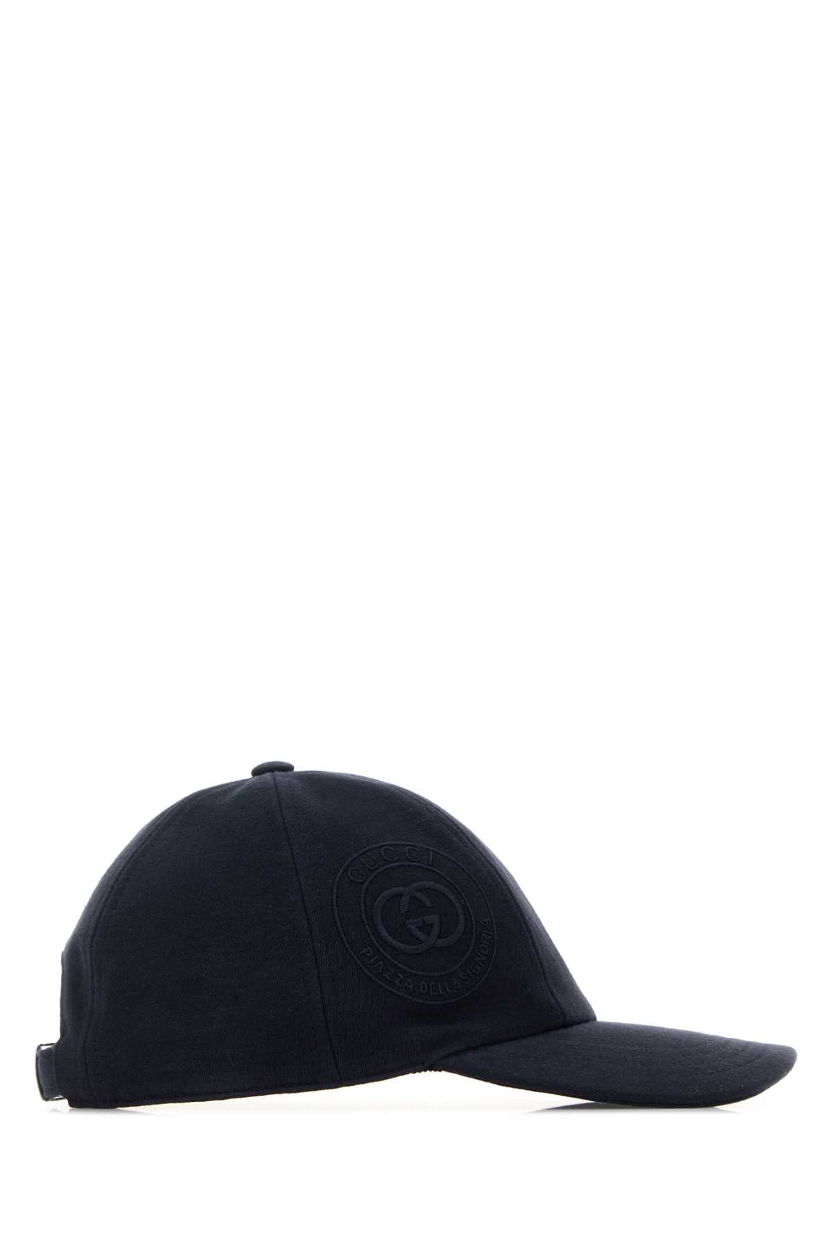 Gucci Men Navy Blue Cotton Baseball Cap GUCCI