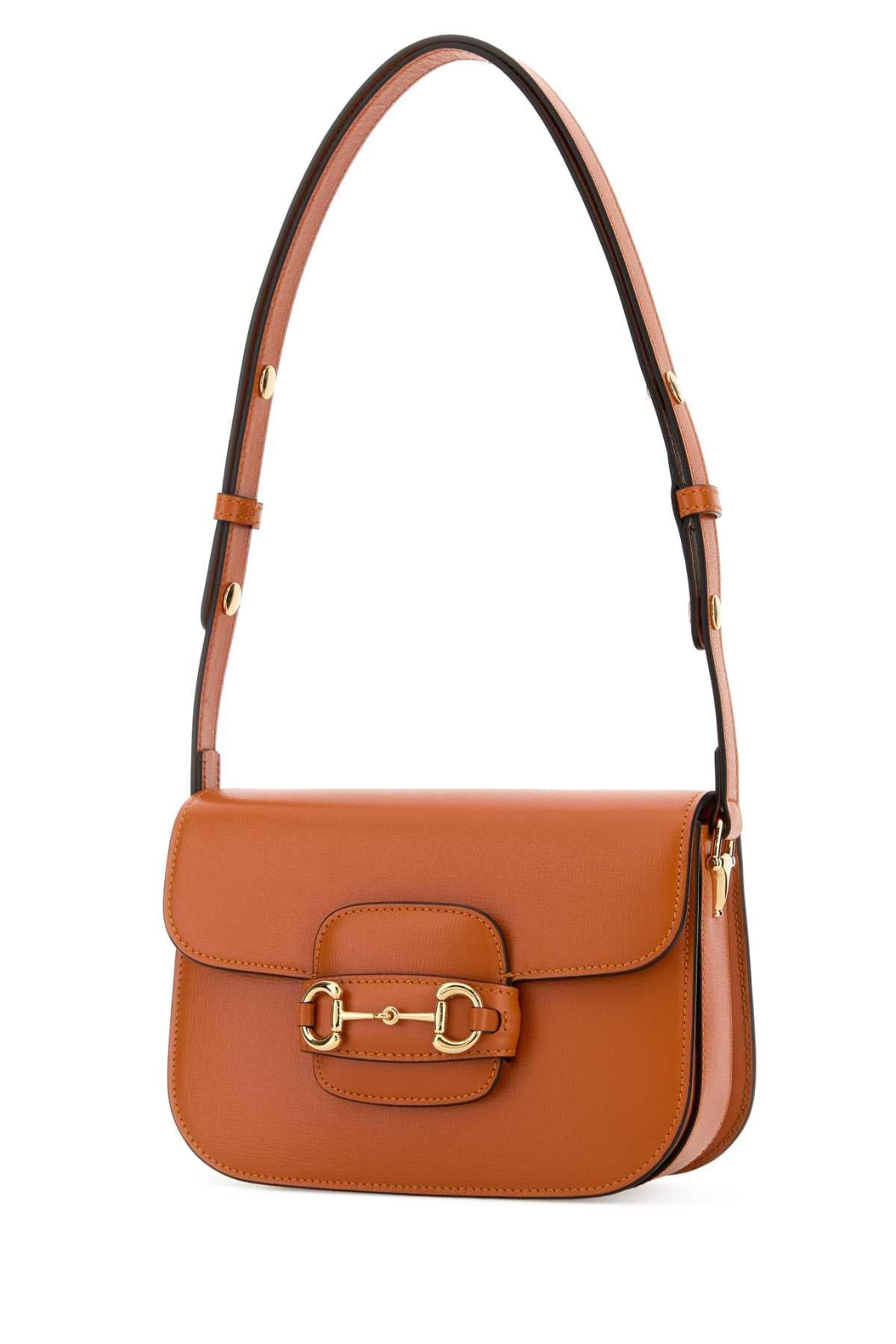 Gucci Women Orange Small Gucci Horsebit 1955 Shoulder Bag GUCCI