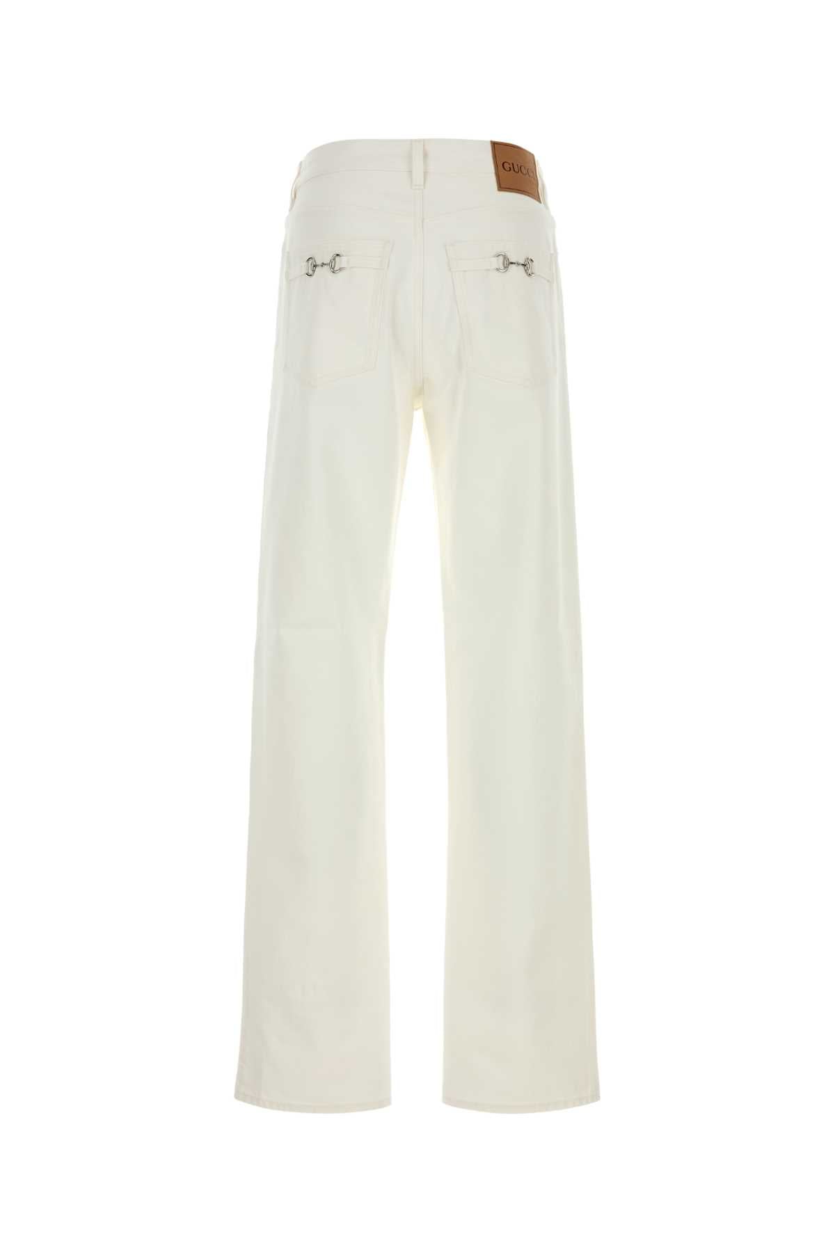 Gucci Men White Denim Jeans GUCCI
