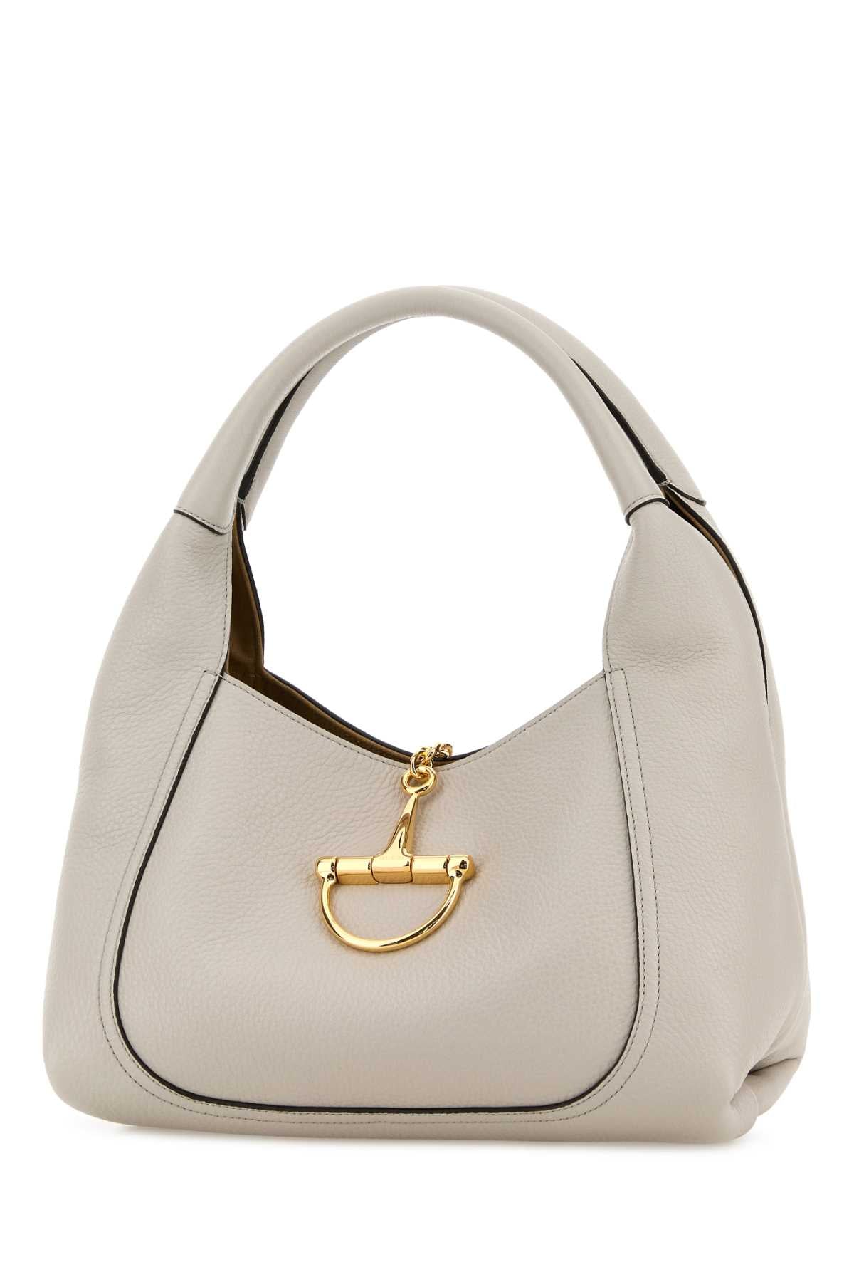 Gucci Women Light Grey Leather Shoulder Bag GUCCI