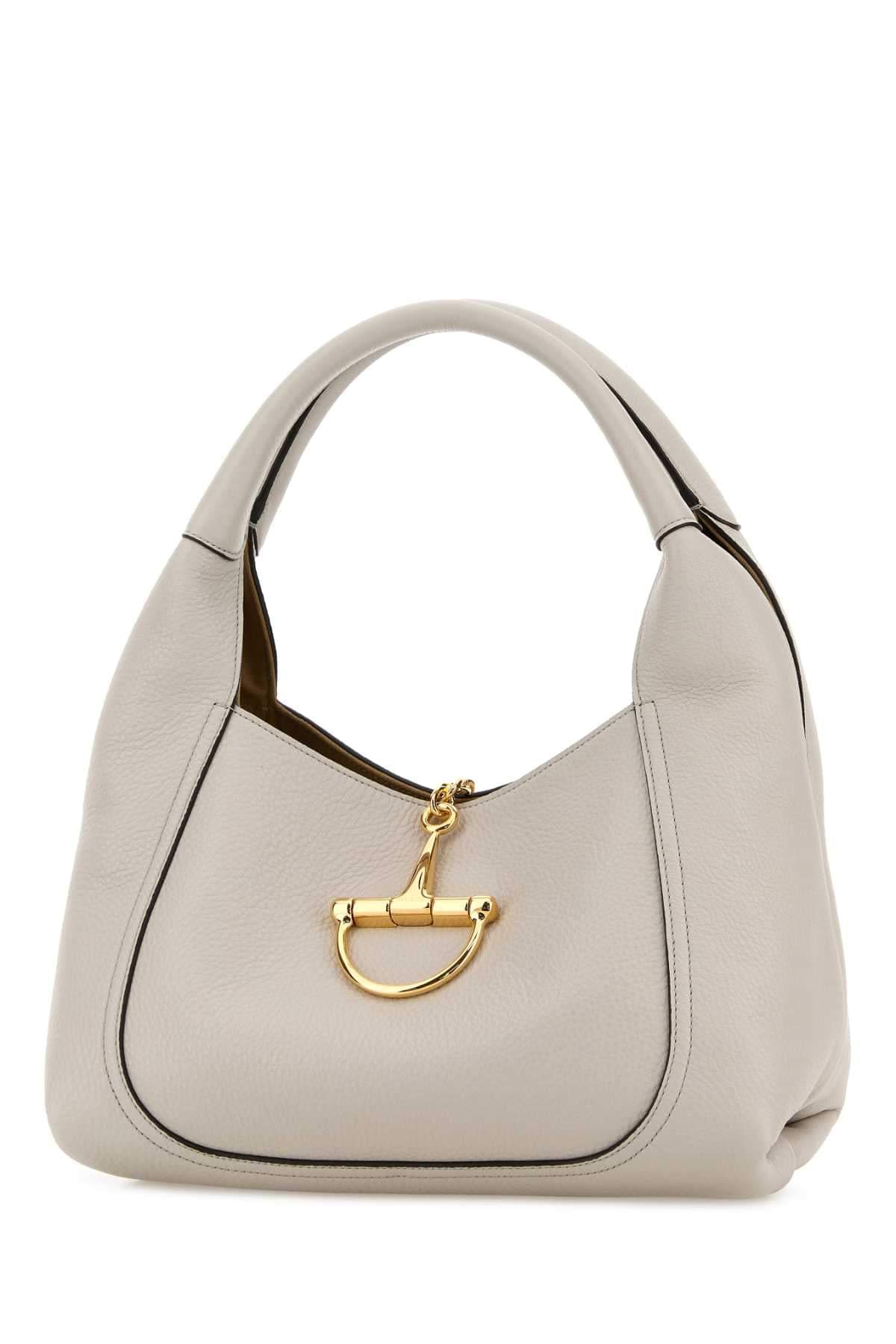 Gucci Women Light Grey Leather Shoulder Bag GUCCI