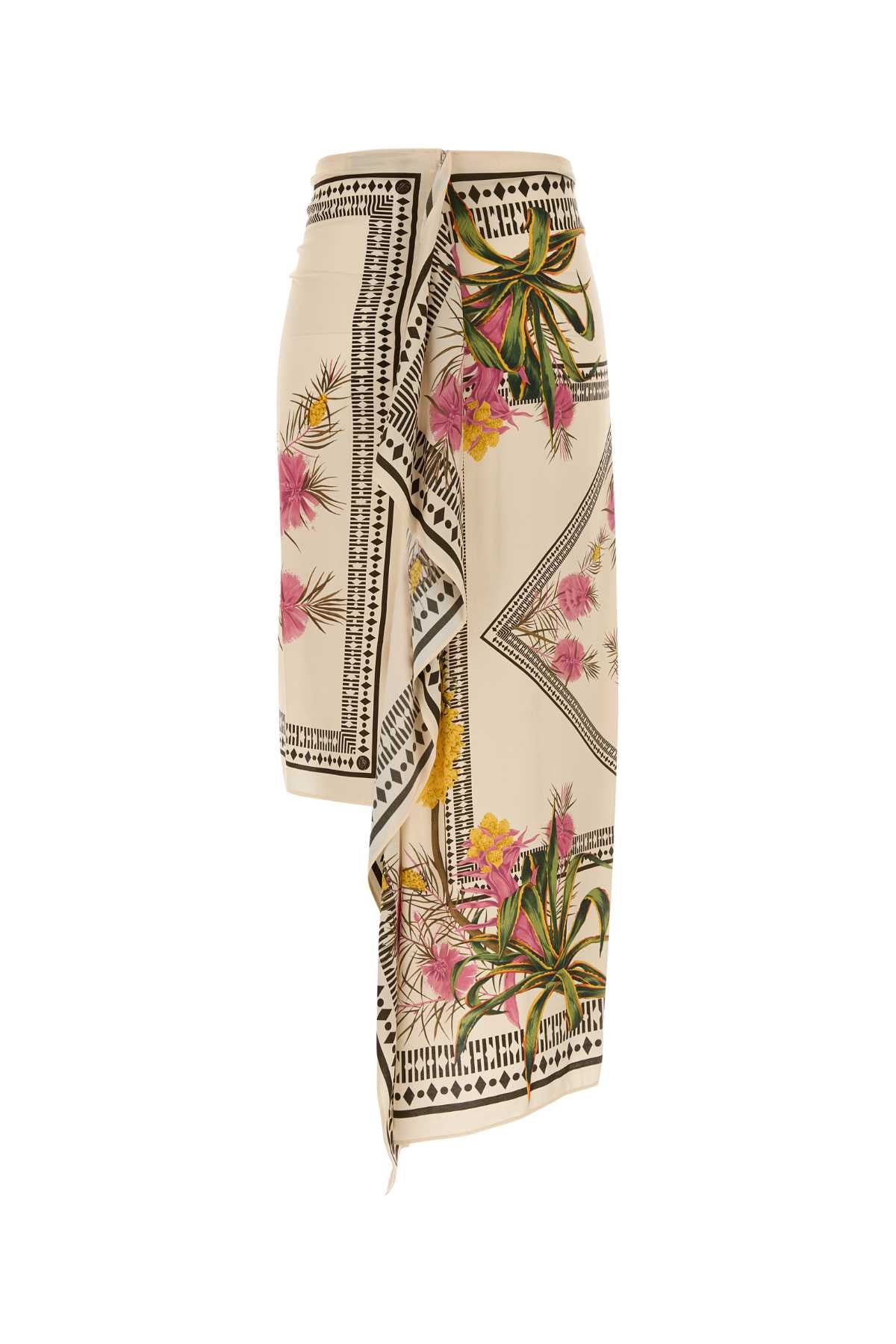 Blumarine Women Printed Twill Skirt BLUMARINE