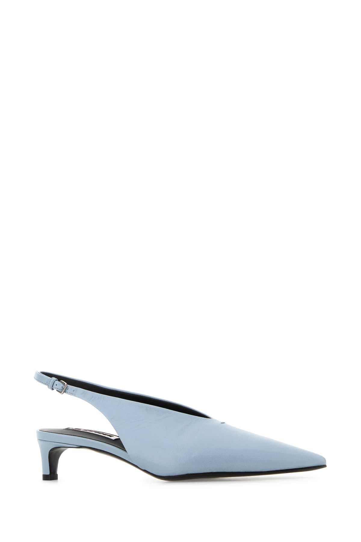 Jil Sander Women Light Blue Leather Pumps JIL SANDER
