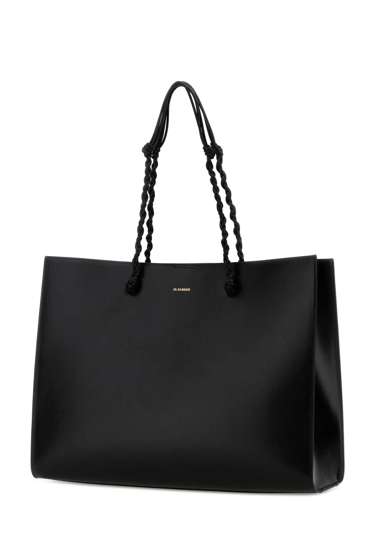 Jil Sander Women Black Leather Tangle Shopping Bag JIL SANDER