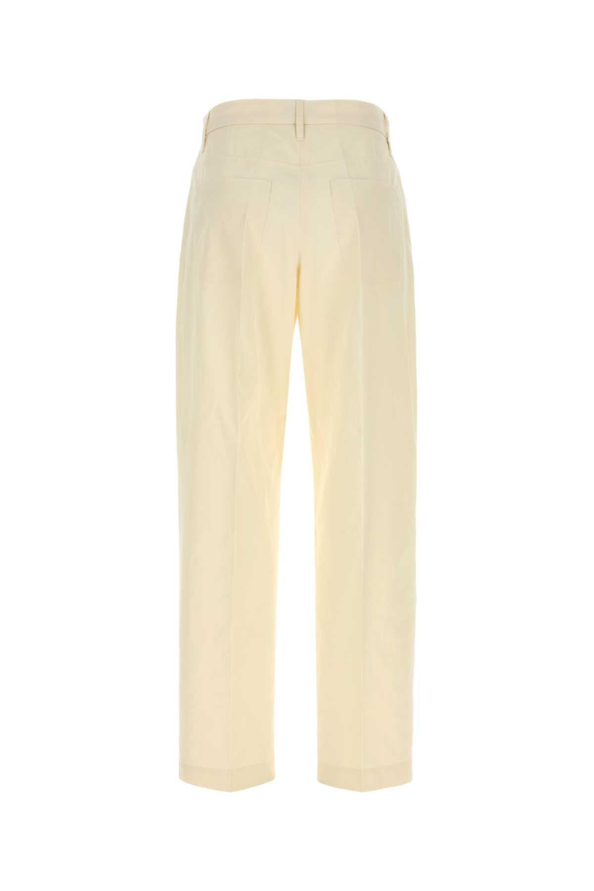 Jil Sander Women Ivory Cotton Pant JIL SANDER