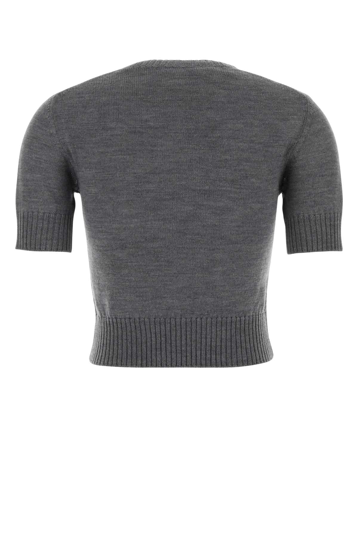 Jil Sander Women Dark Grey Wool Sweater JIL SANDER