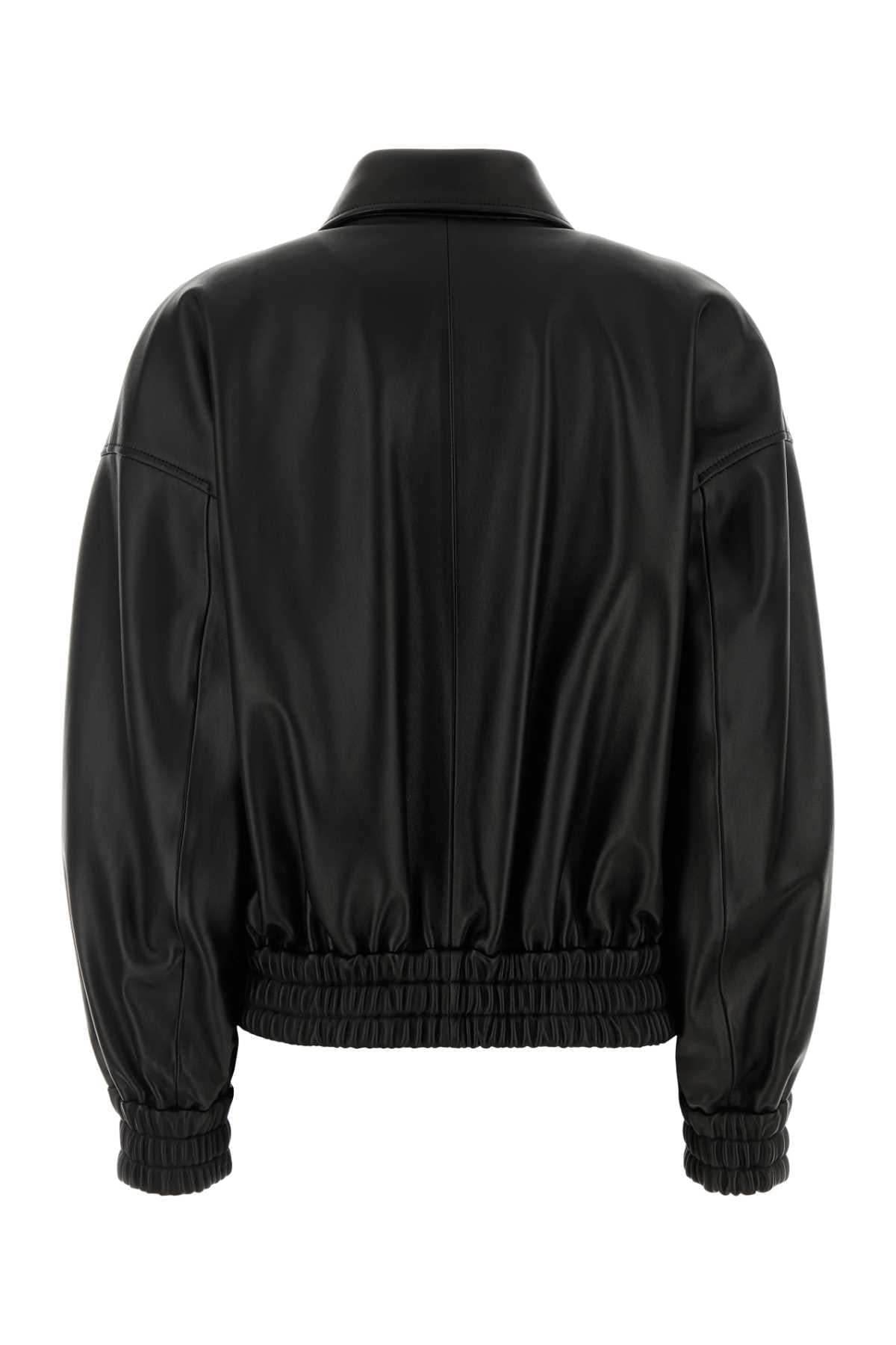 Jil Sander Women Black Leather Jacket JIL SANDER