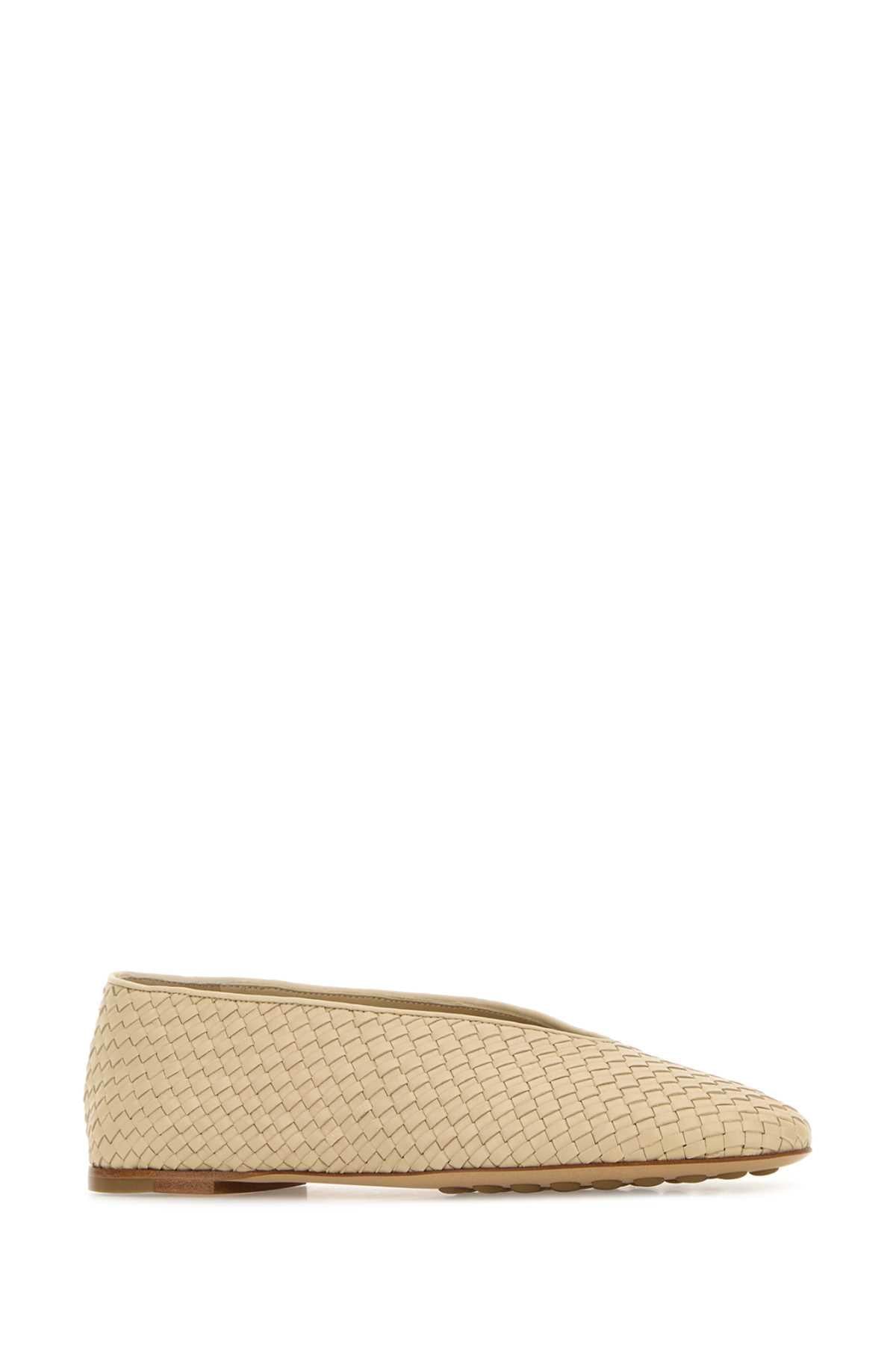 Bottega Veneta Women Cream Leather Rosa Ballerinas BOTTEGA VENETA