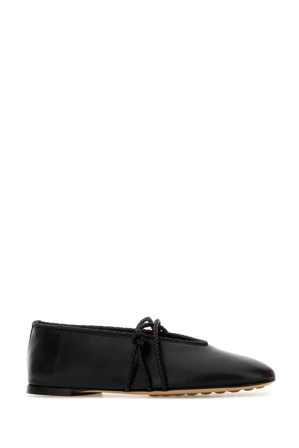 Bottega Veneta Women Black Leather Mary-Jane Ballerinas BOTTEGA VENETA