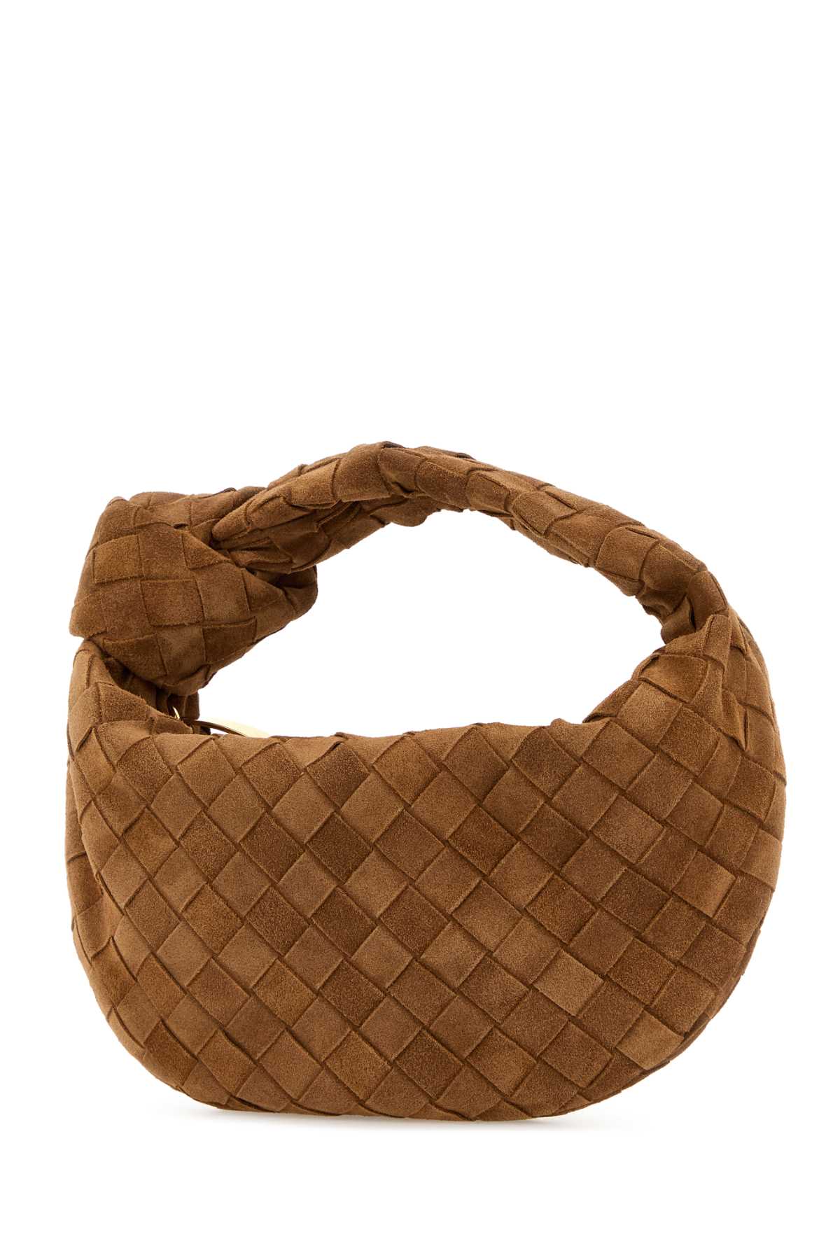 Bottega Veneta Women Camel Suede Mini Jodie Handbag BOTTEGA VENETA