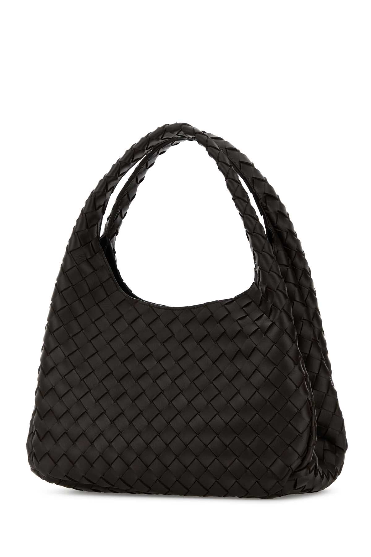 Bottega Veneta Women Dark Brown Leather Campana Shoulder Bag BOTTEGA VENETA