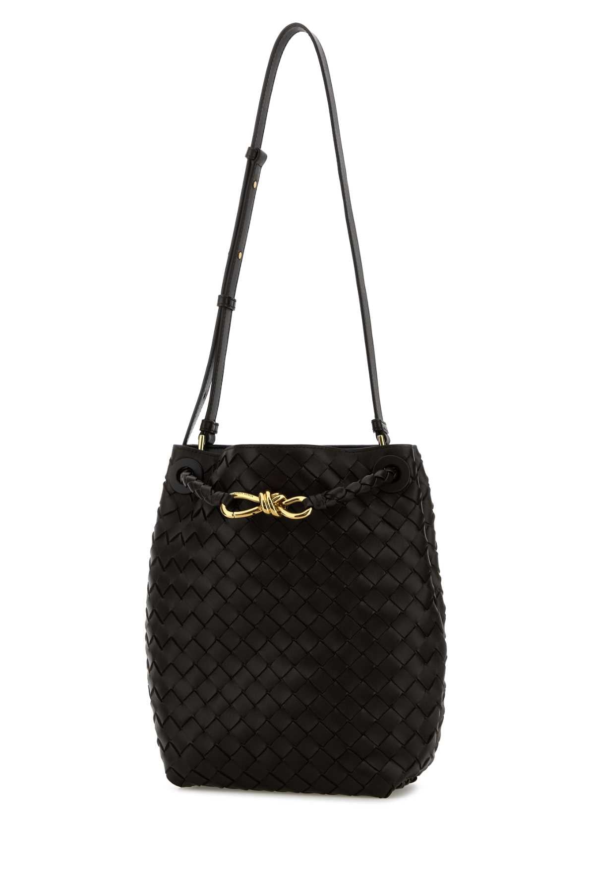 Bottega Veneta Women Dark Brown Leather Small Andiamo Bucket Bag BOTTEGA VENETA