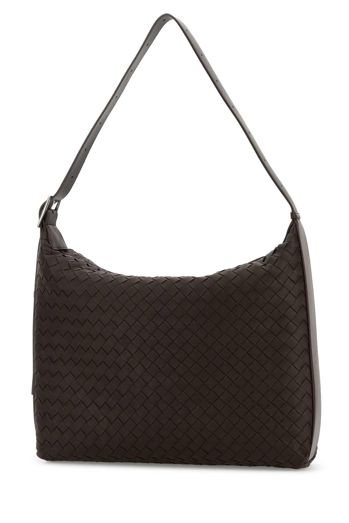Bottega Veneta Men Brown Leather Traveller Shoulder Bag BOTTEGA VENETA