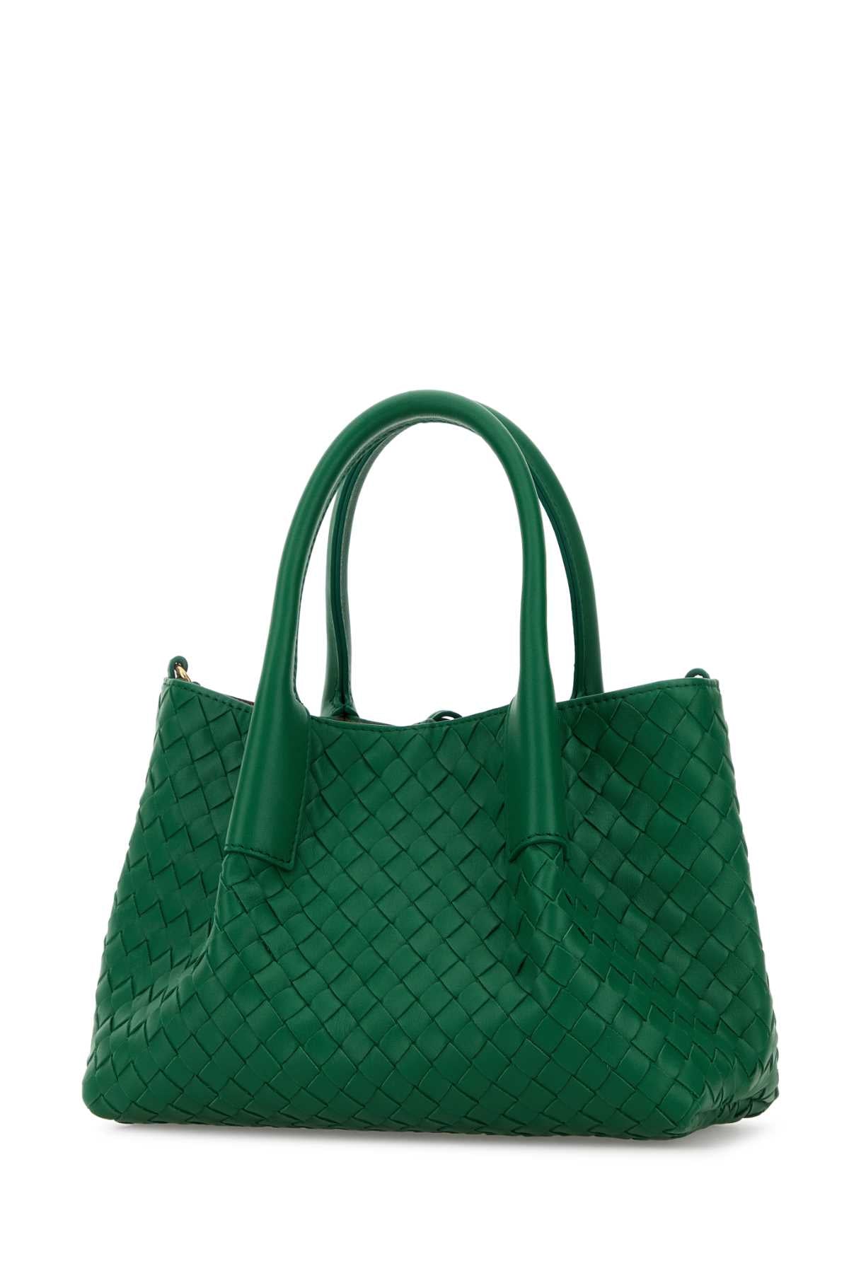 Bottega Veneta Women Green Leather Small Pinacoteca Shopping Bag BOTTEGA VENETA