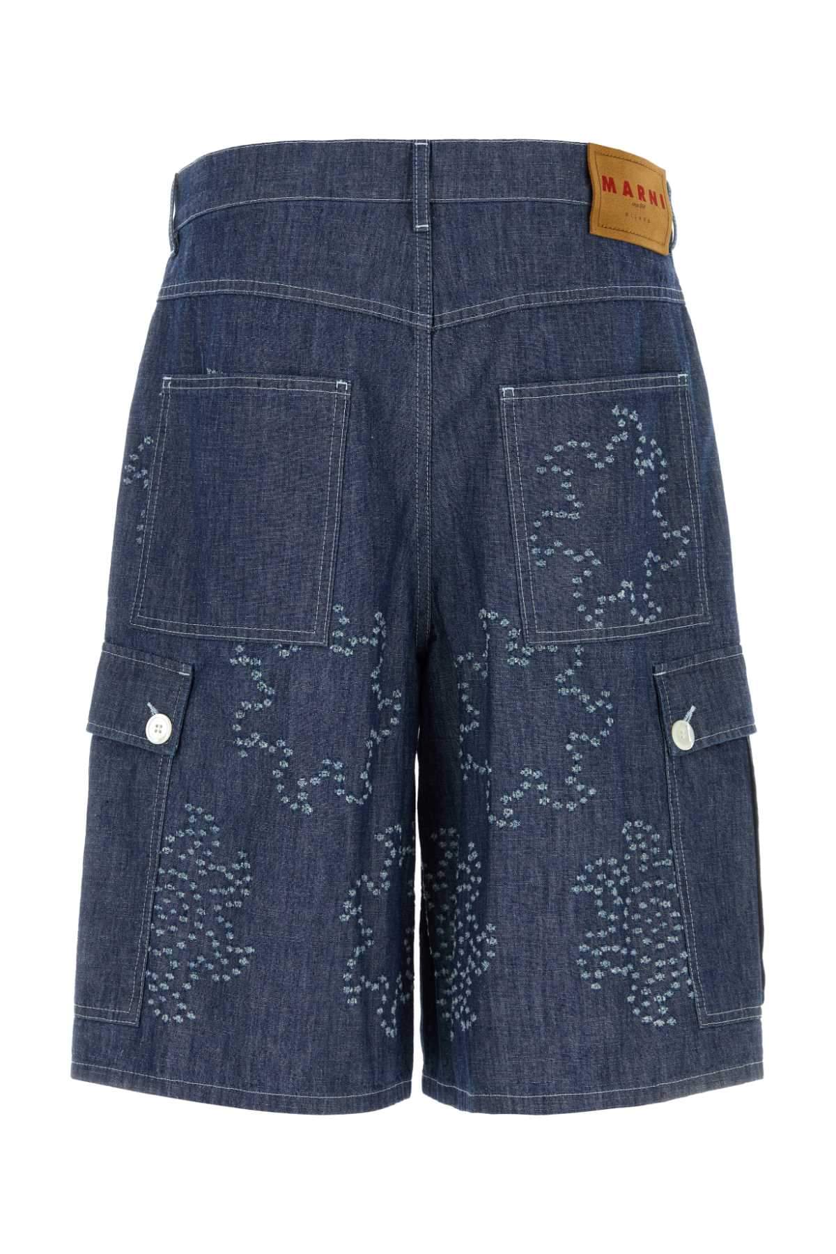 Marni Men Denim Bermuda Shorts MARNI