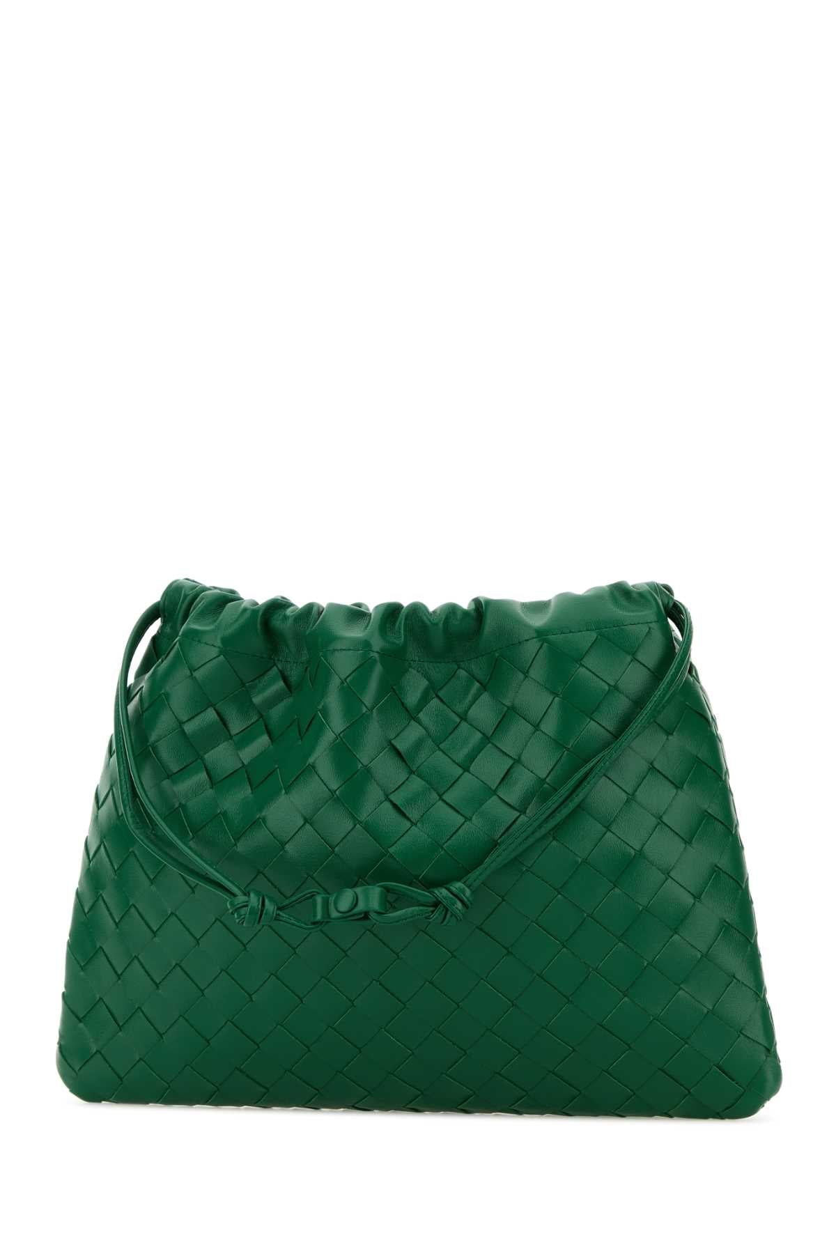 Bottega Veneta Women Grass Green Leather Medium Clutch BOTTEGA VENETA