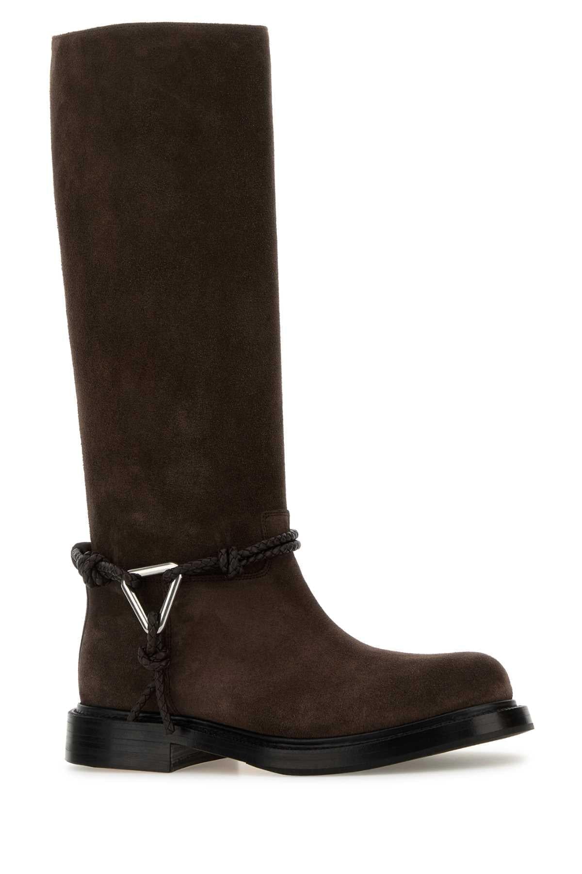 Bottega Veneta Women Brown Suede James Boots BOTTEGA VENETA