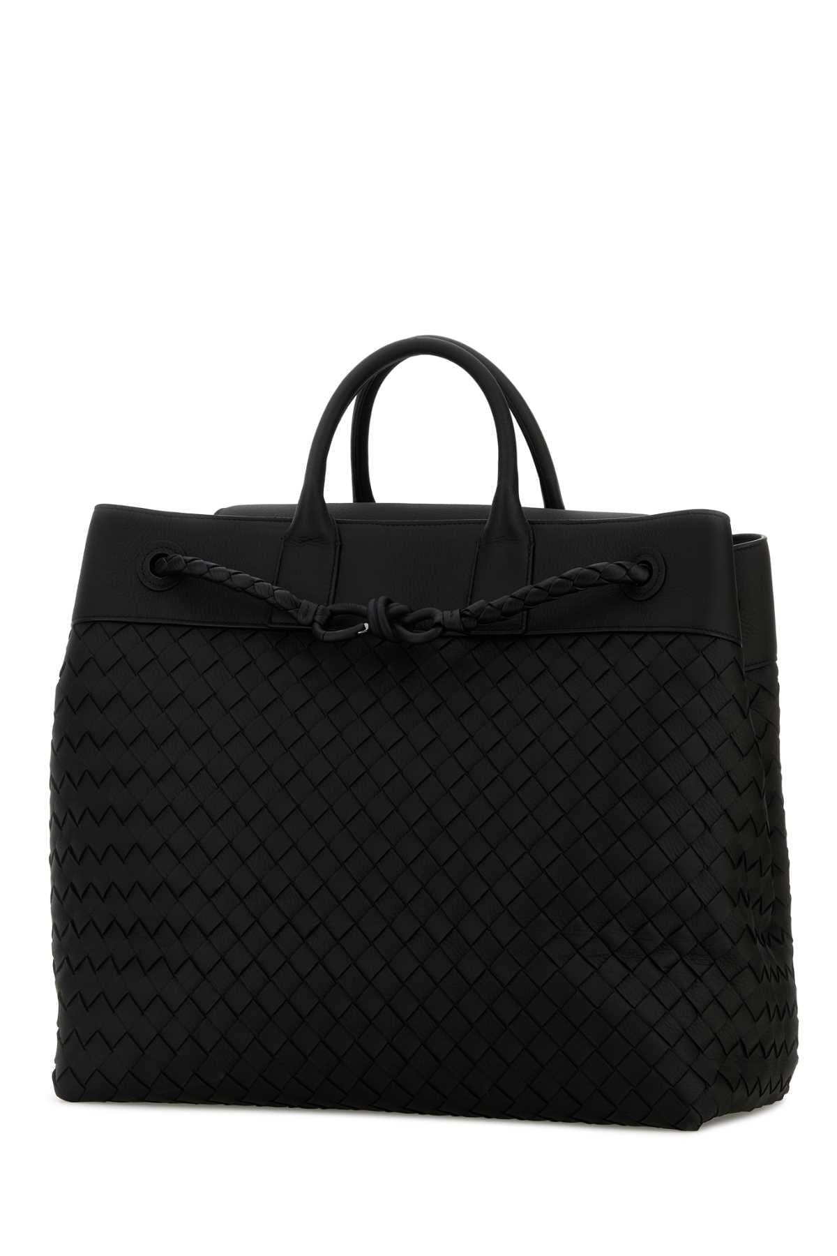 Bottega Veneta Men Black Leather Andiamo Voyager Travel Bag BOTTEGA VENETA