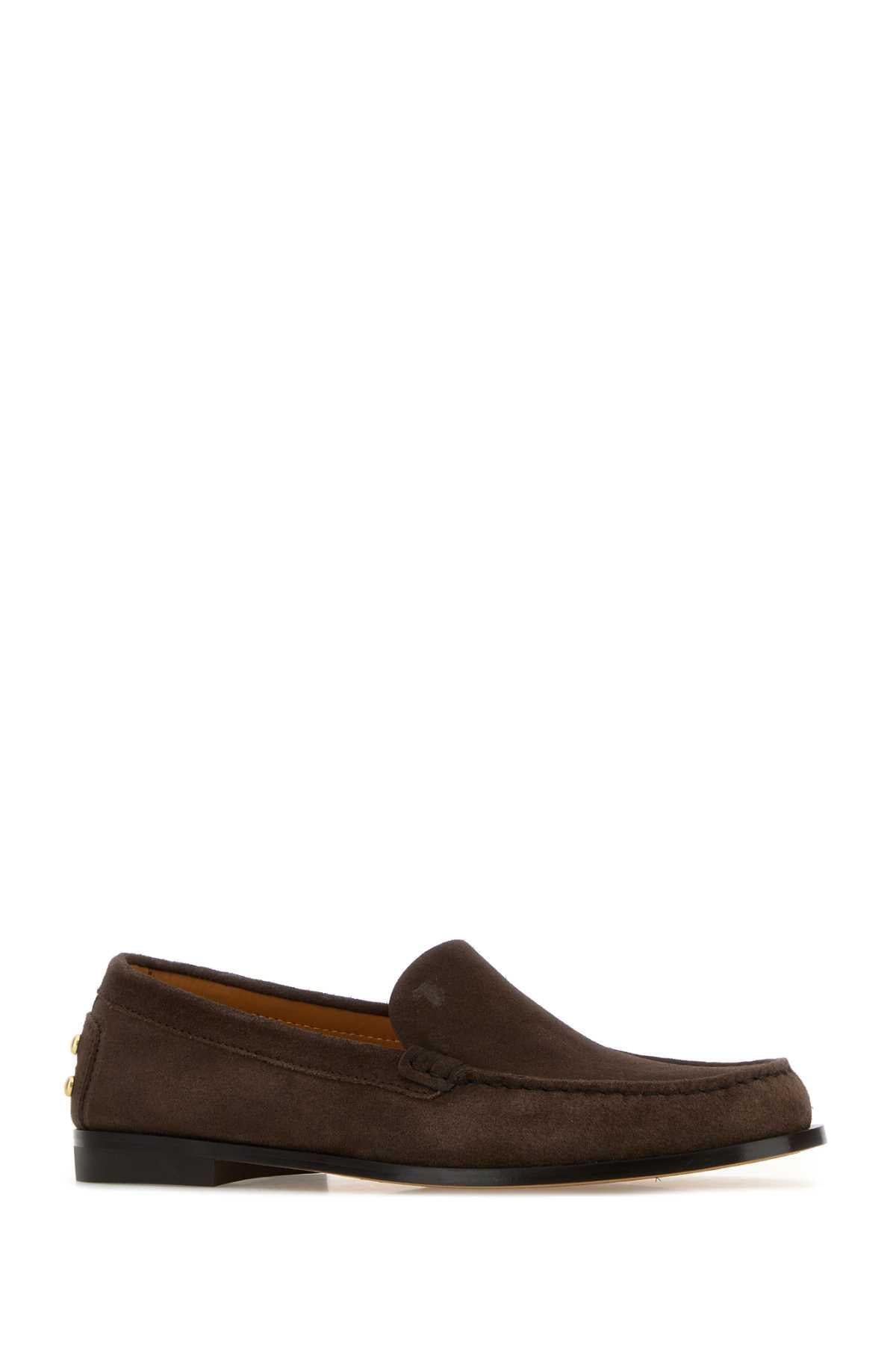 Tod's Women Chocolate Suede Loafers TOD'S