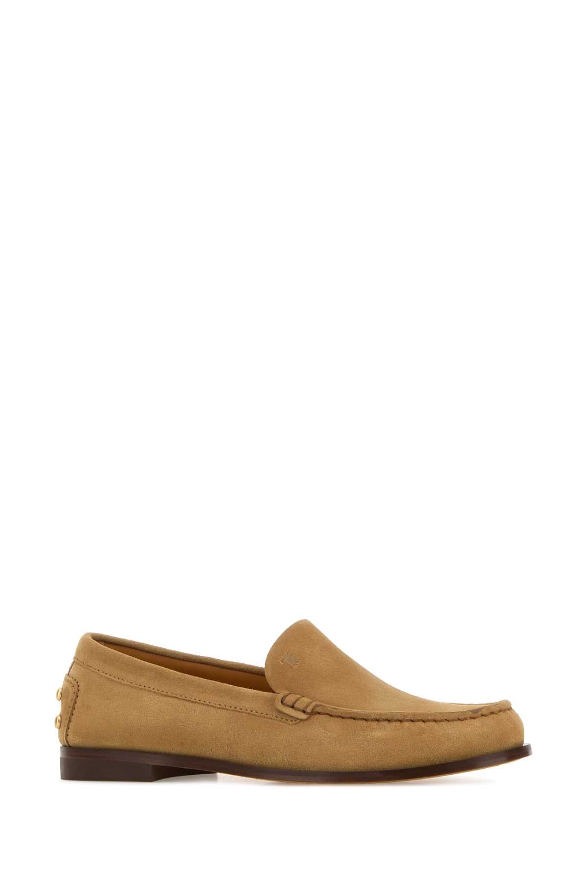Tod's Women Camel Suede Loafers TOD'S