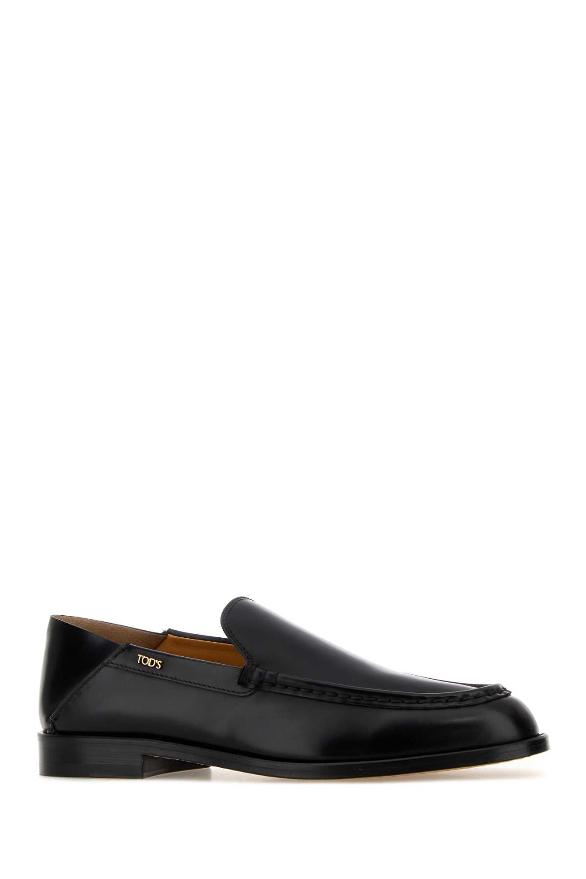 Tod's Women Black Leather Loafers TOD'S