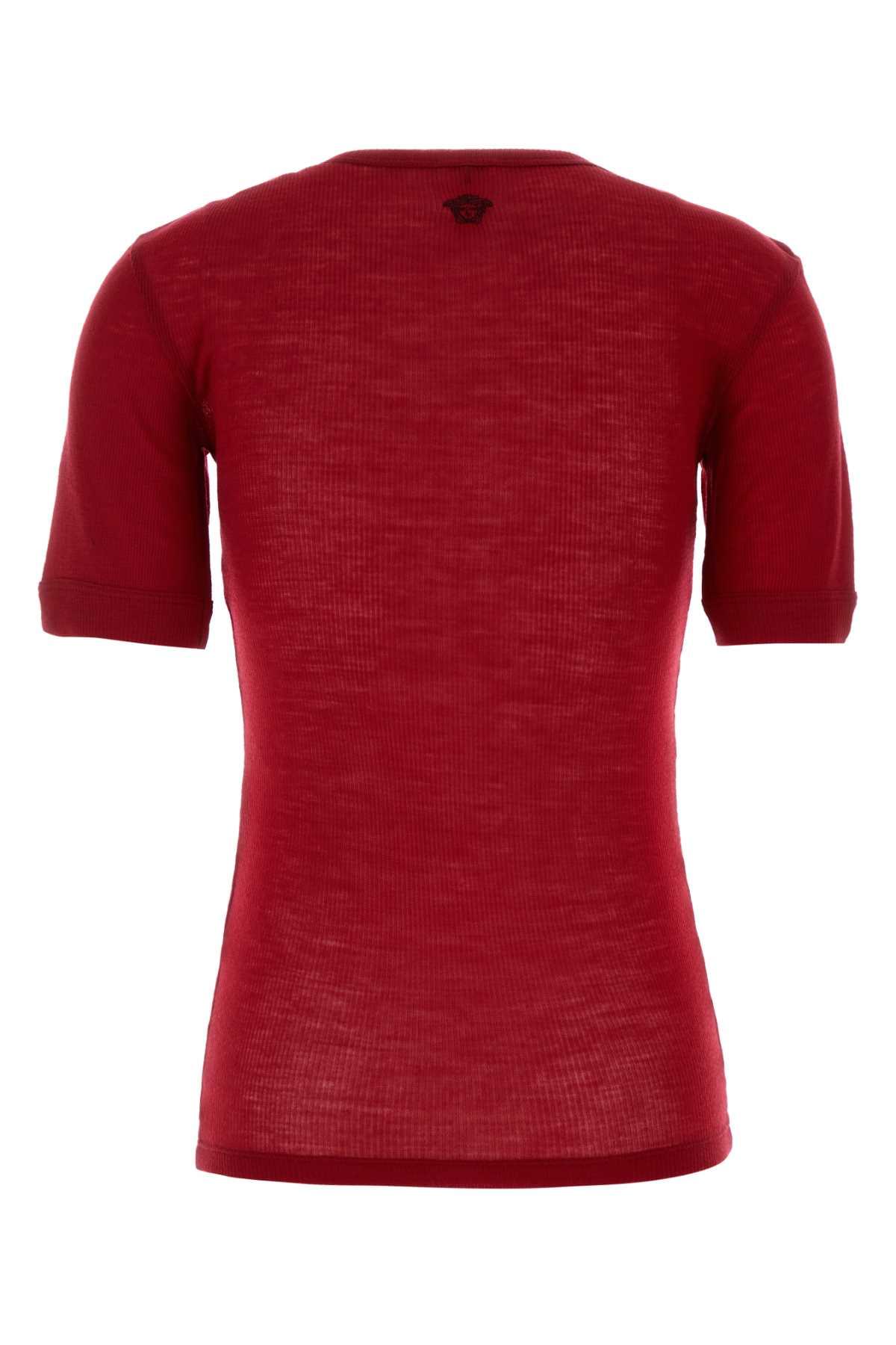 Versace Women Red Wool T-Shirt VERSACE