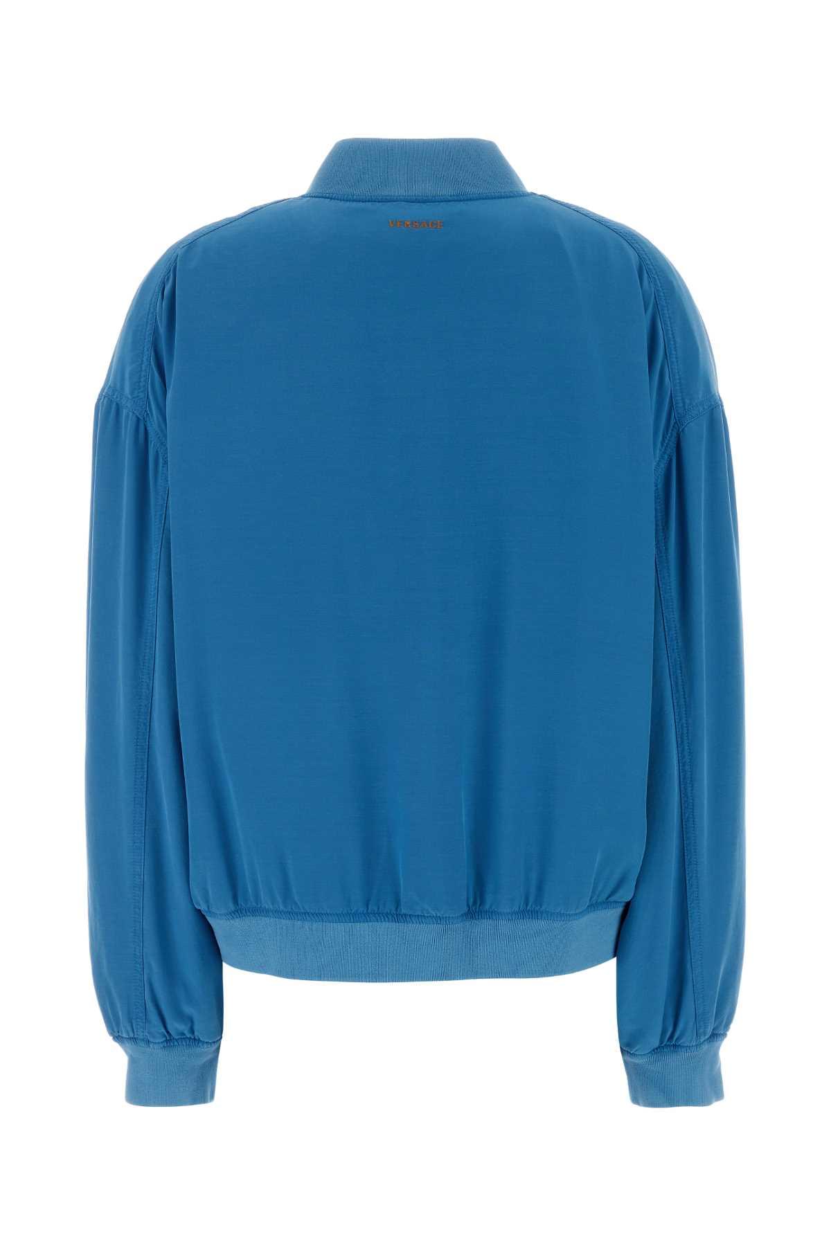 Versace Women Light-Blue Poplin Jacket VERSACE