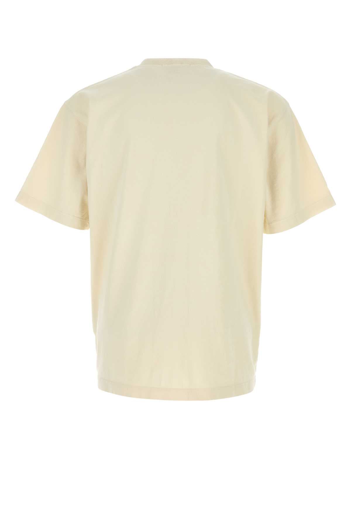 Stone Island Men Cream Cotton T-Shirt STONE ISLAND
