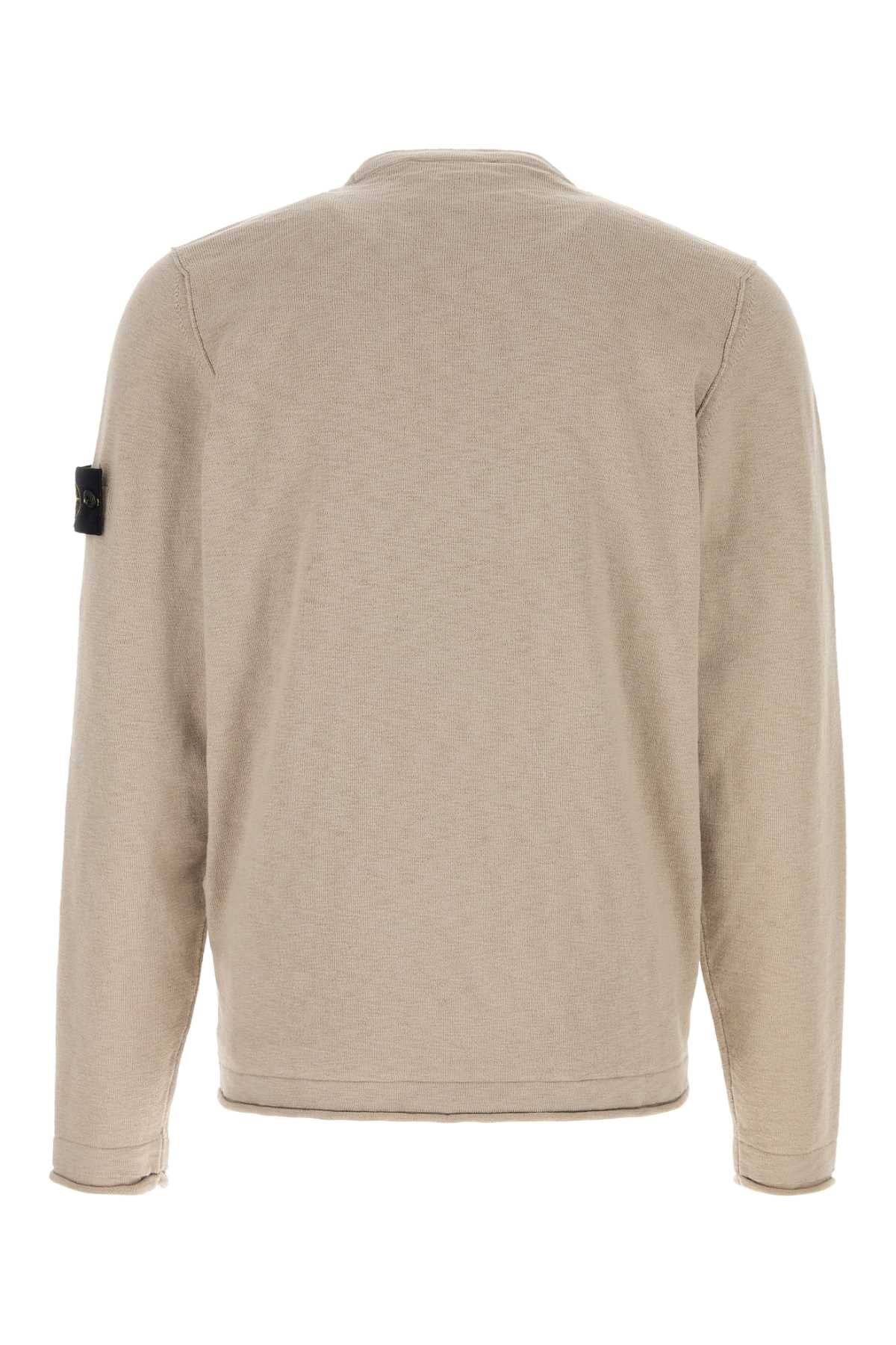 Stone Island Men Cappuccino Cotton Blend Sweater STONE ISLAND