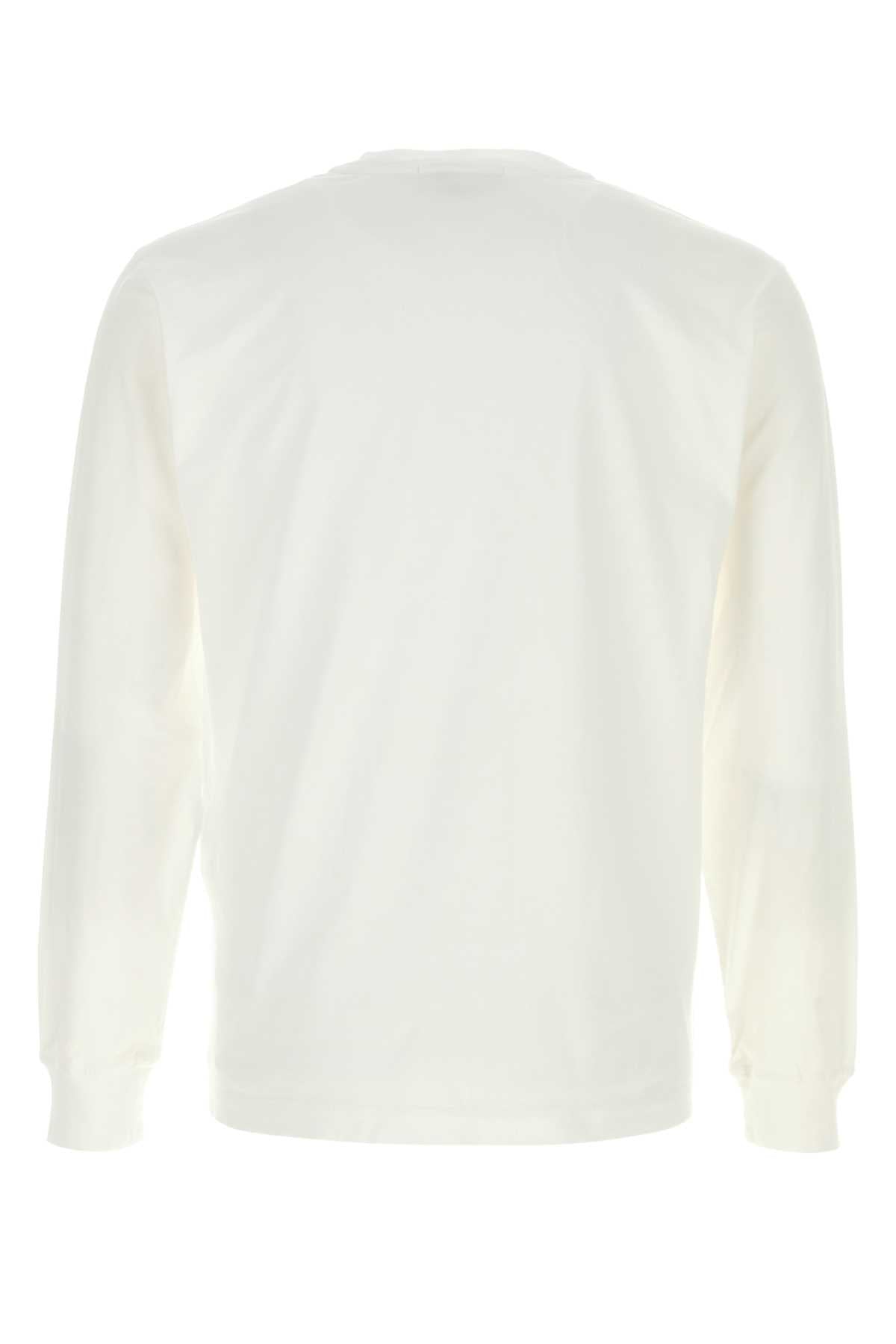 Stone Island Men White Cotton T-Shirt STONE ISLAND