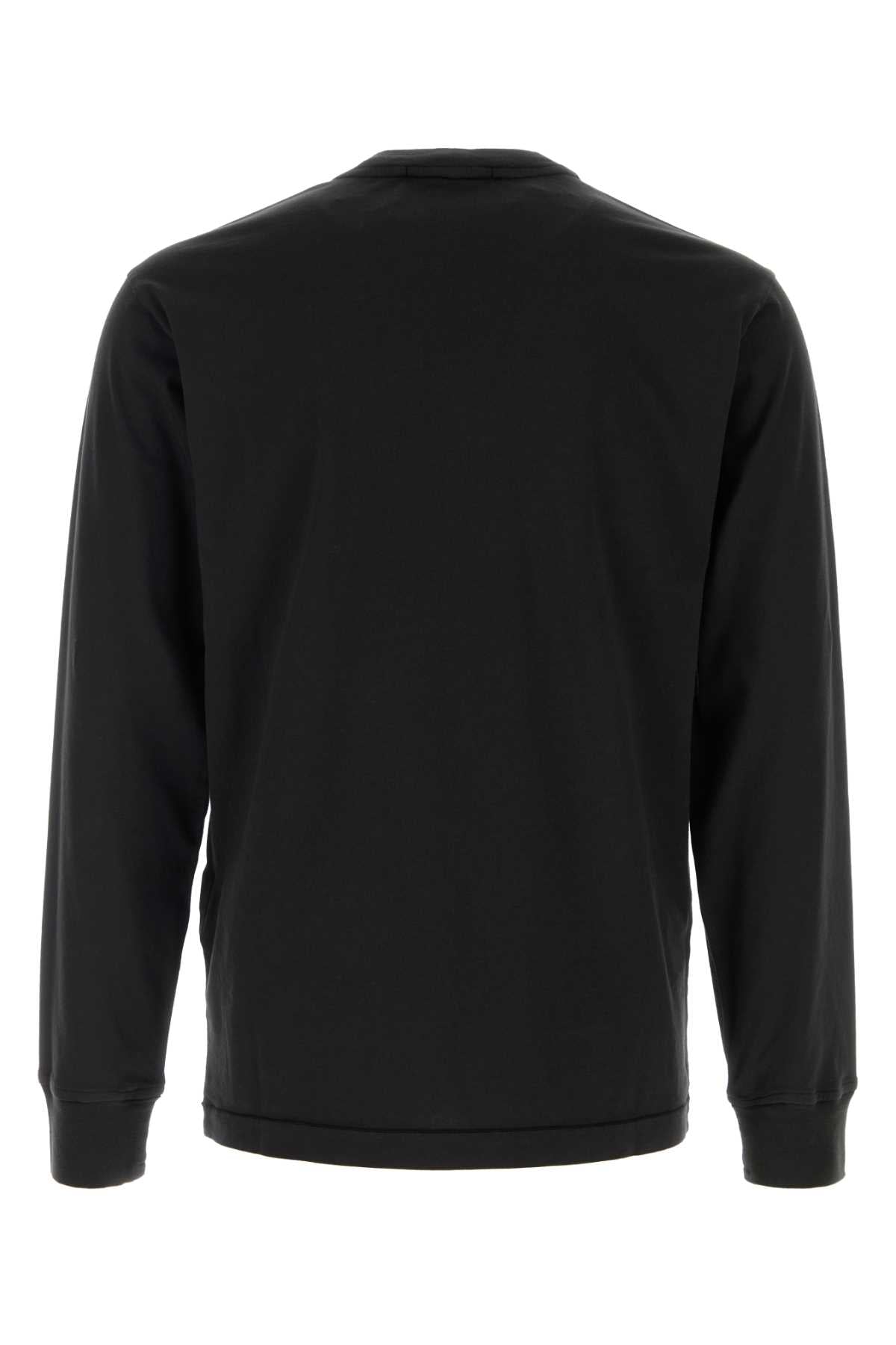 Stone Island Men Black Cotton T-Shirt STONE ISLAND