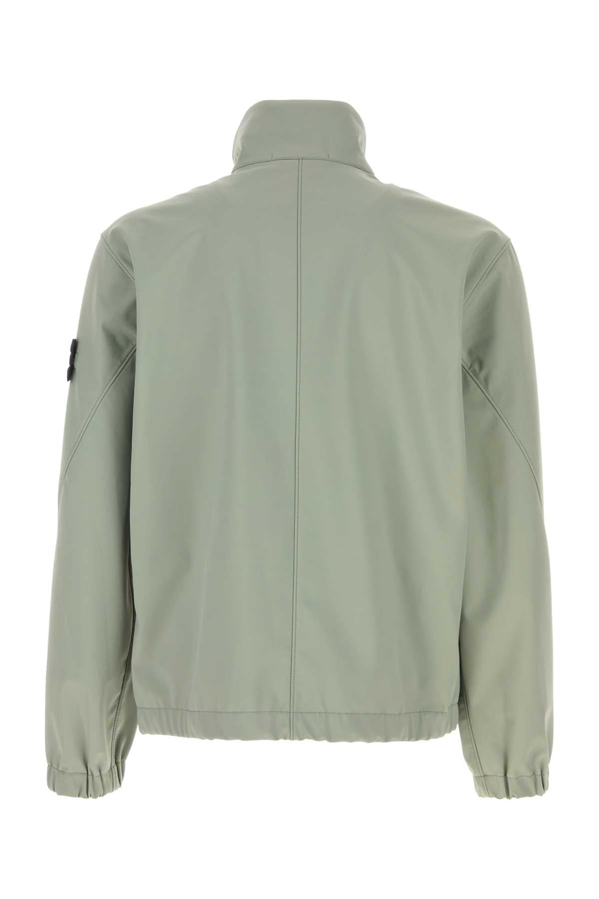 Stone Island Men Mint Green Stretch Polyester Jacket STONE ISLAND