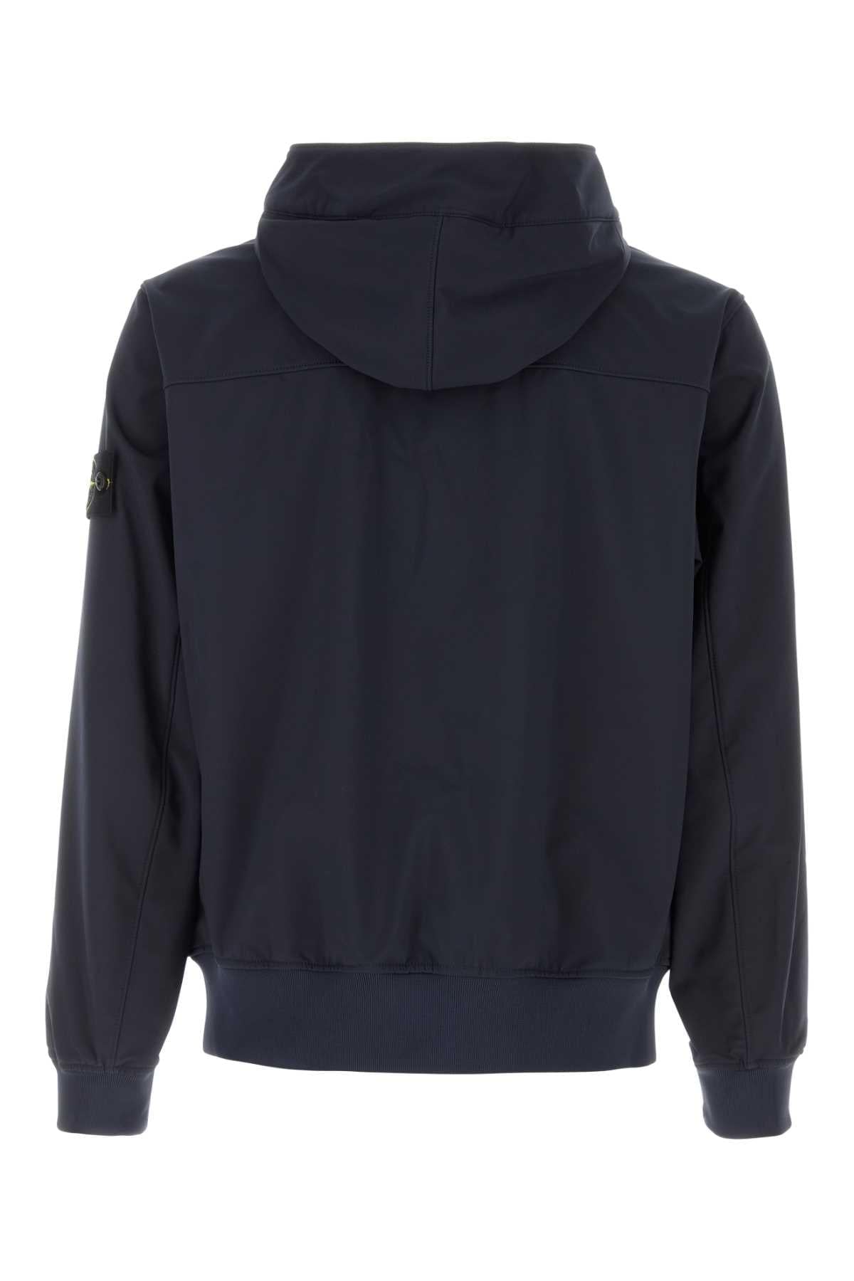 Stone Island Men Midnight Blue Stretch Polyester Jacket STONE ISLAND