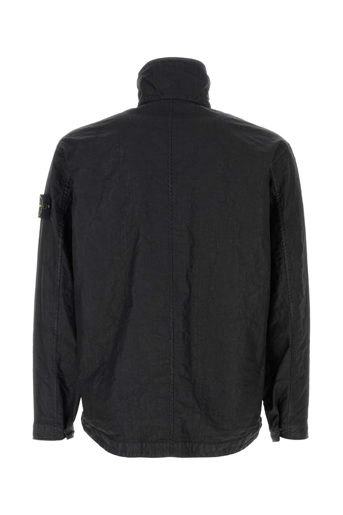 Stone Island Men Black Nylon Shirt STONE ISLAND
