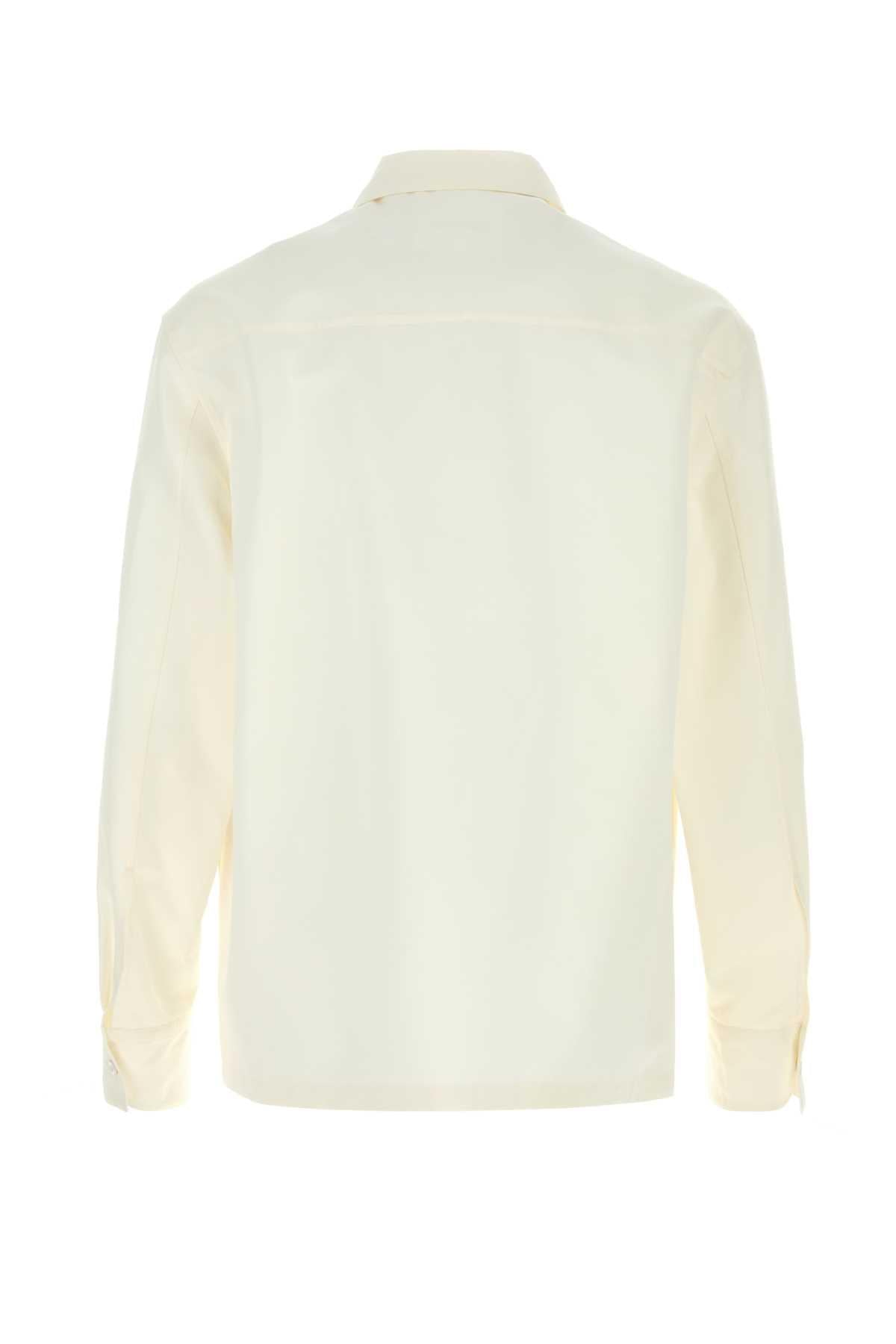 Jil Sander Men White Poplin Shirt JIL SANDER