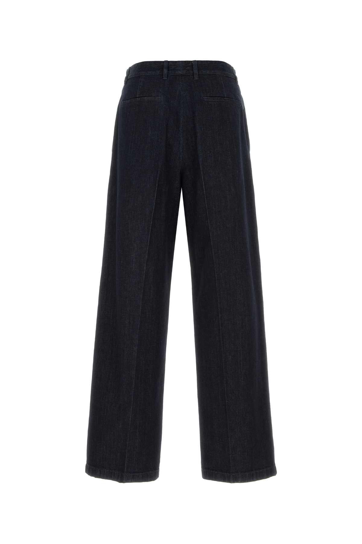 Jil Sander Men Blue Denim Wide-Leg Jeans JIL SANDER