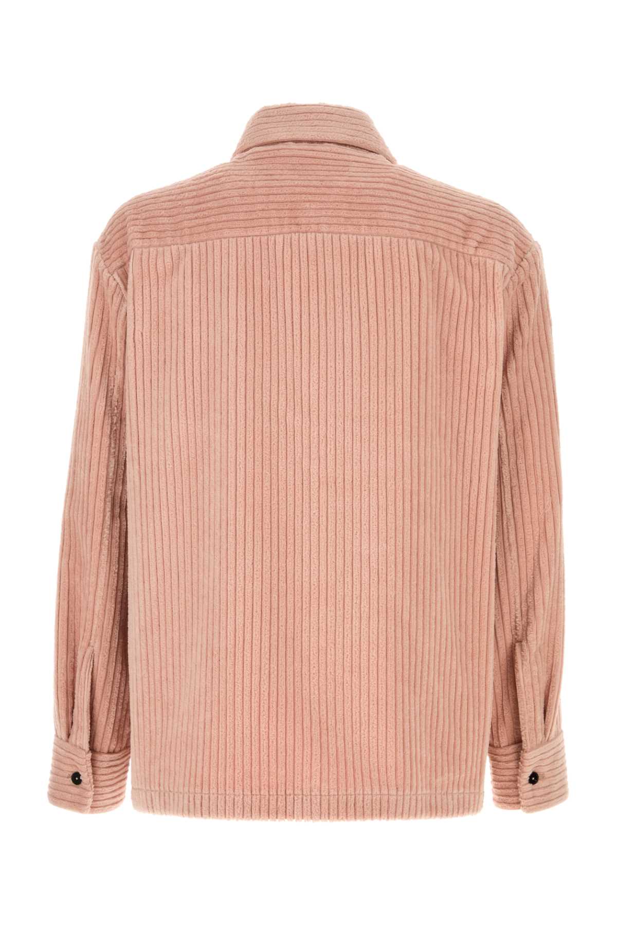 Jil Sander Men Pink Corduroy Shirt JIL SANDER
