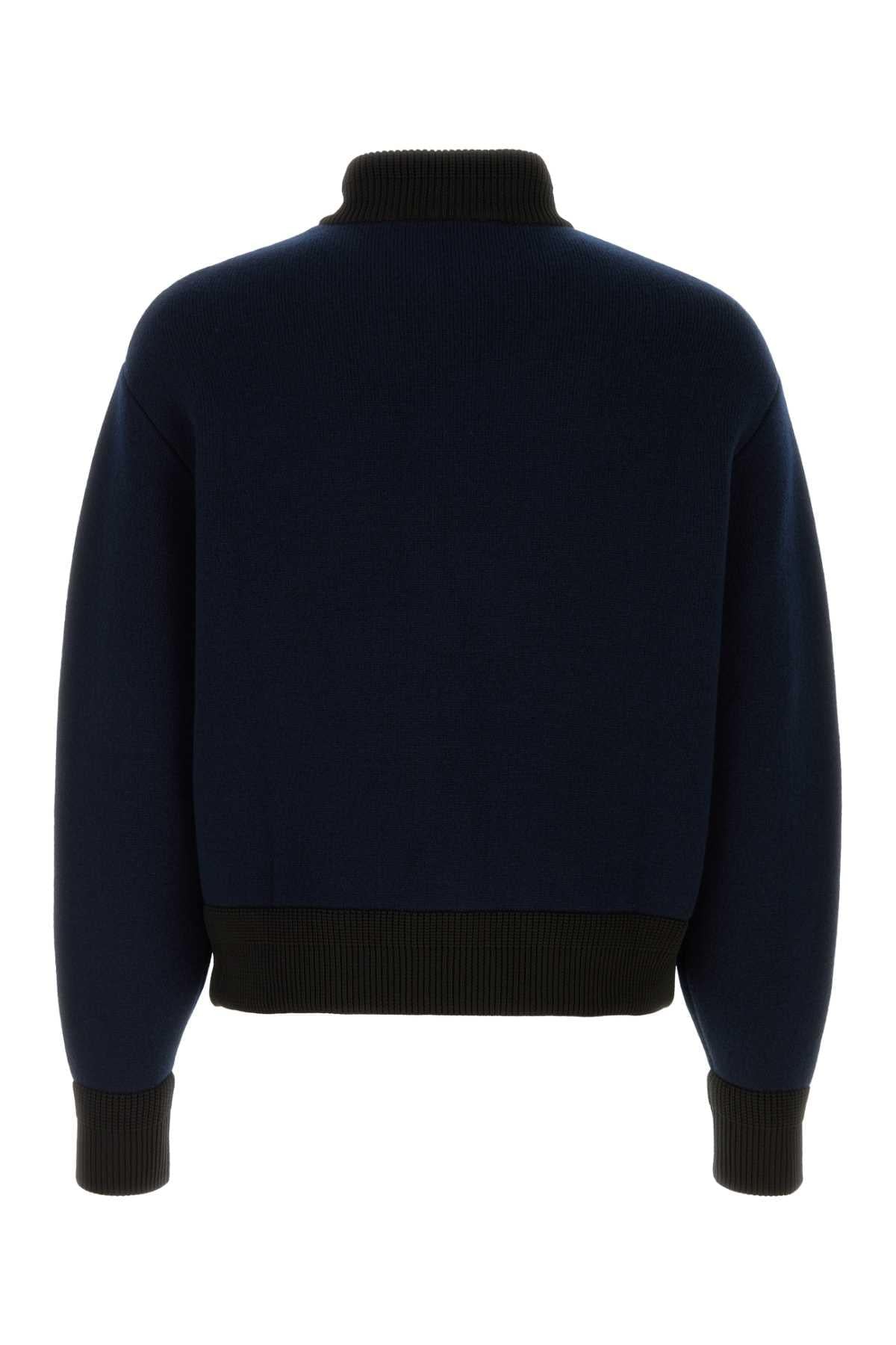 Jil Sander Men Dark Blue Wool Blend Cardigan JIL SANDER