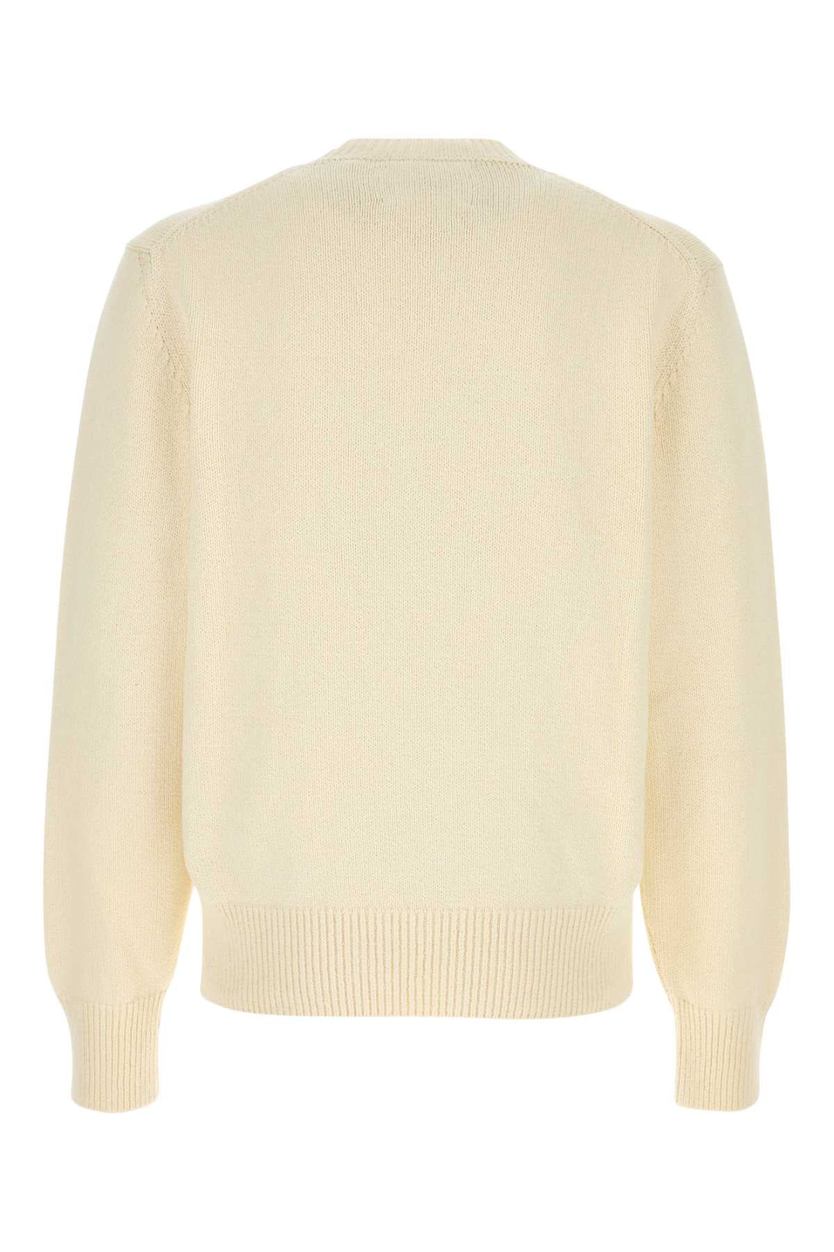 Jil Sander Men Ivory Cotton Sweater JIL SANDER