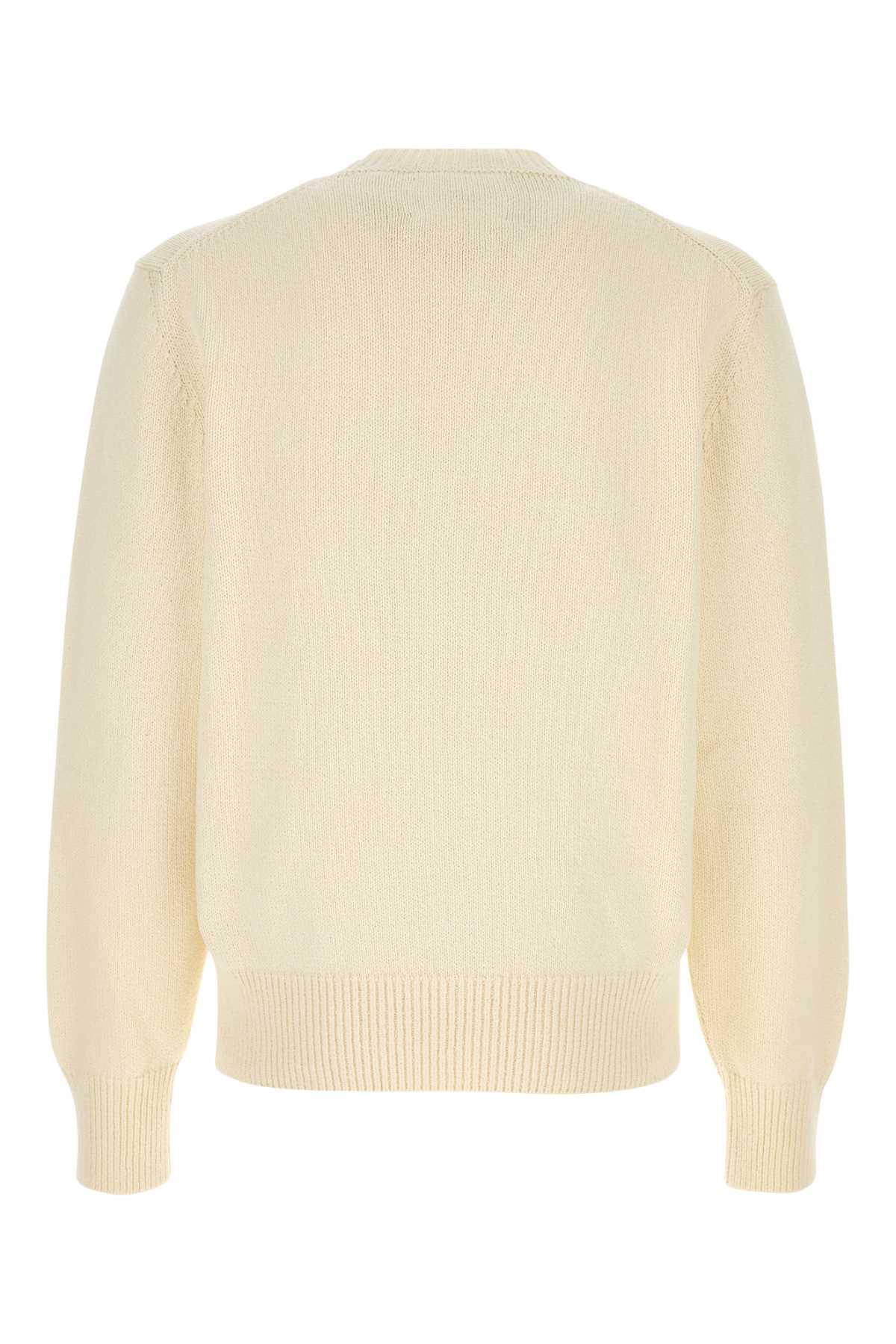 Jil Sander Men Ivory Cotton Sweater JIL SANDER