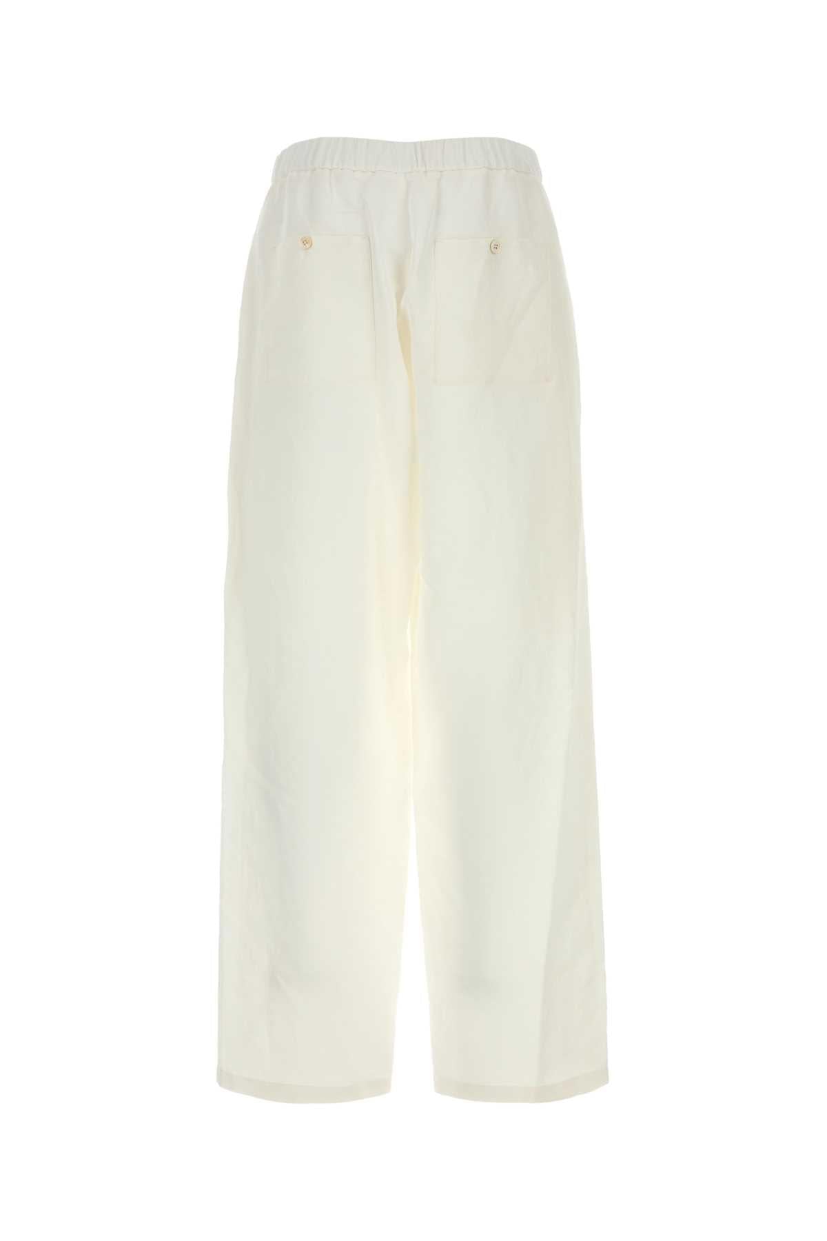 Jil Sander Men White Linen Cargo Pant JIL SANDER