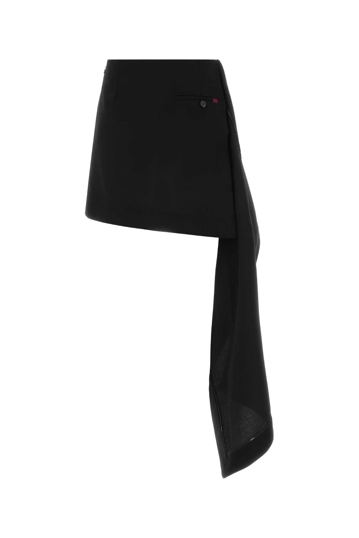 Loewe Women Black Wool Mini Skirt LOEWE