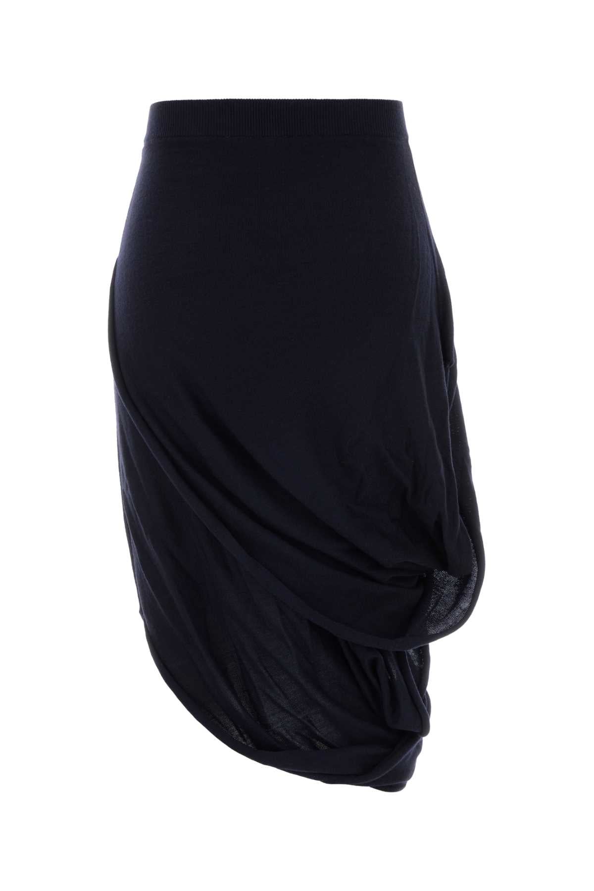 Loewe Women Dark Blue Wool Blend Skirt LOEWE