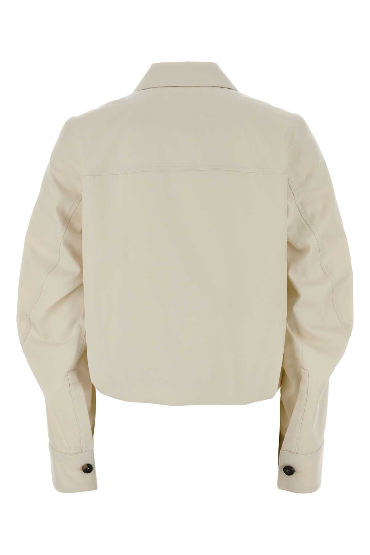 Loewe Women Ivory Cotton Blend Jacket LOEWE